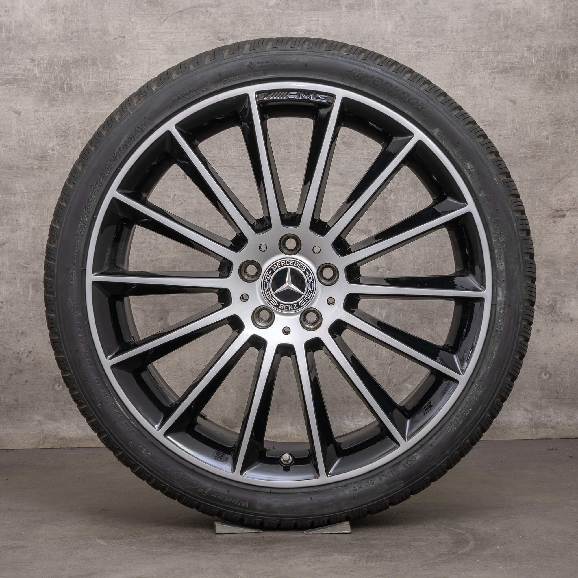 Orijinal Mercedes Benz CLS AMG jantlar 20 inç W257 C257 Winterrder A2574011900 A2574012000 siyah parlak tornalanmış