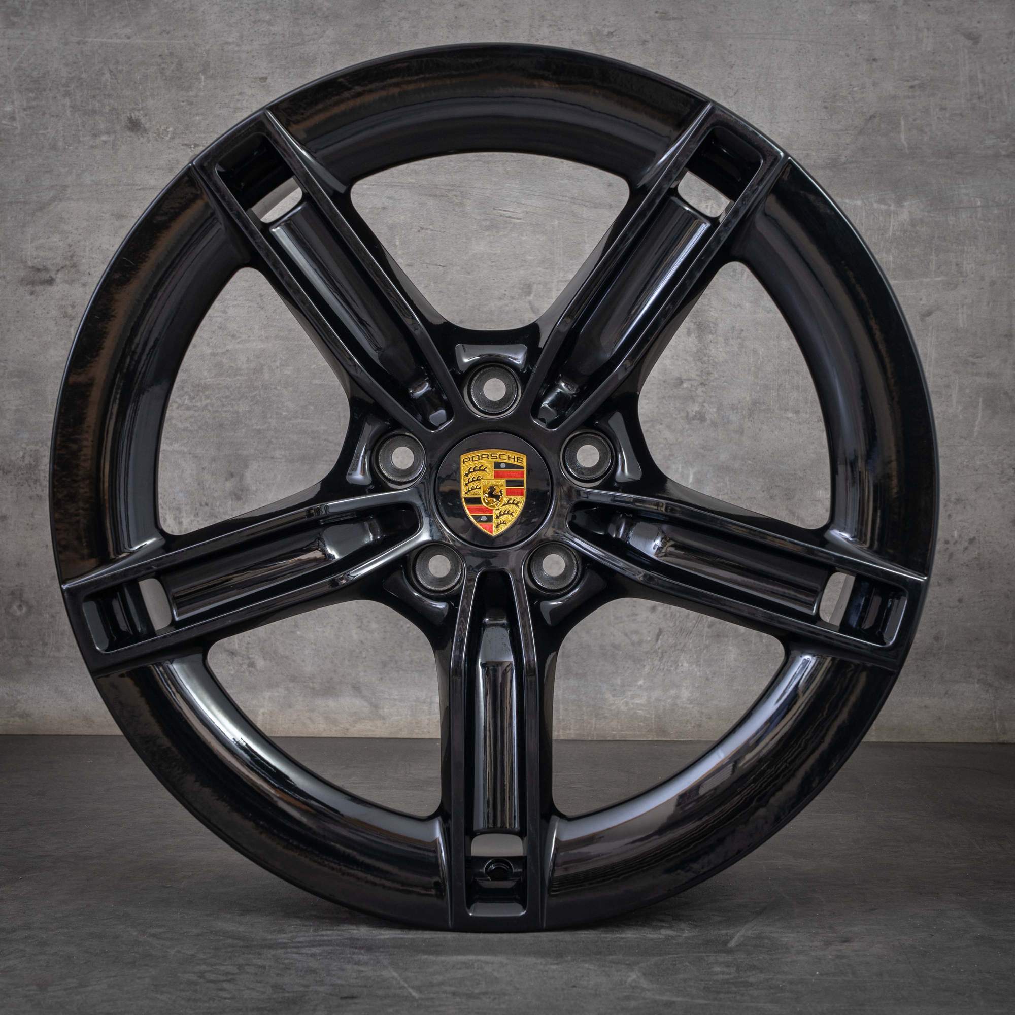 Oryginalne felgi Porsche Taycan 9J1 II 21 cali 9J1601025BQ 9J1601025BR Mission E Design czarne błyszczące