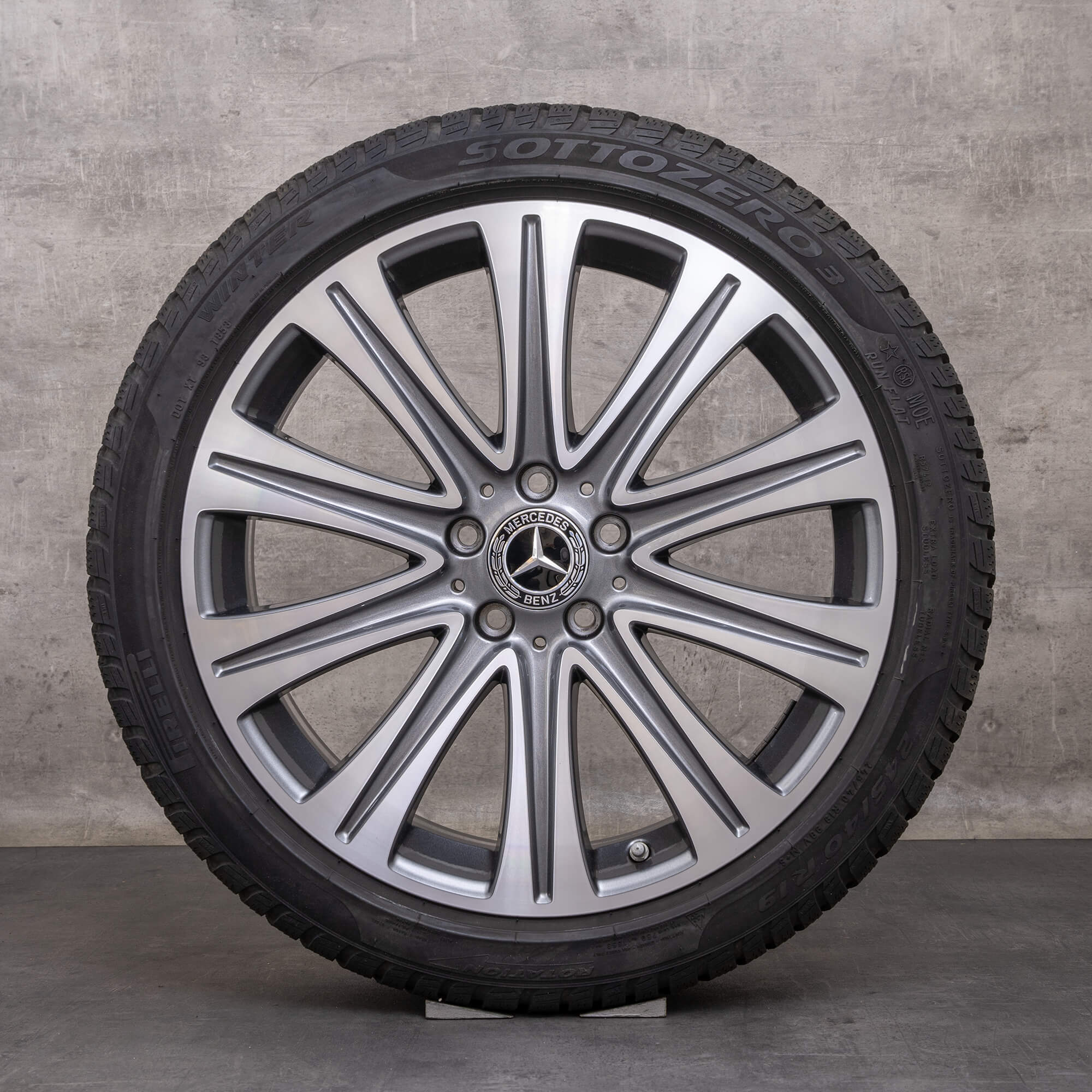 Orijinal Mercedes Benz E-Serisi kış jantları 19 inç W213 S213 C238 A238 jantlar A2134010500 himalaya gri parlak tornalı