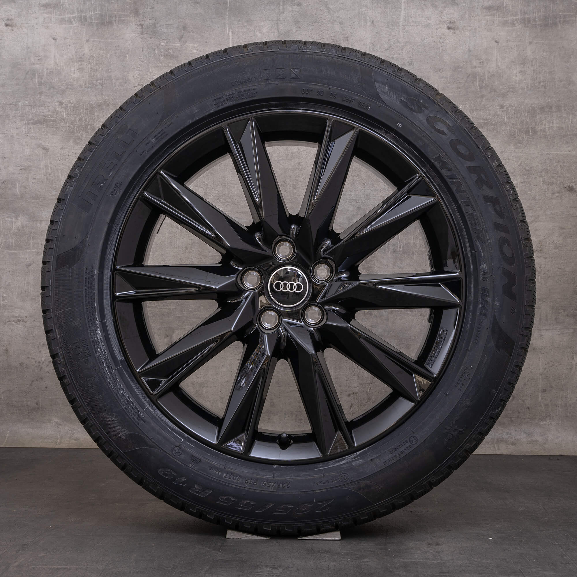 Original Audi e-tron Q4 & Sportback FZ Winterräder 19 Zoll Felgen 89A071499A schwarz glanz NEU