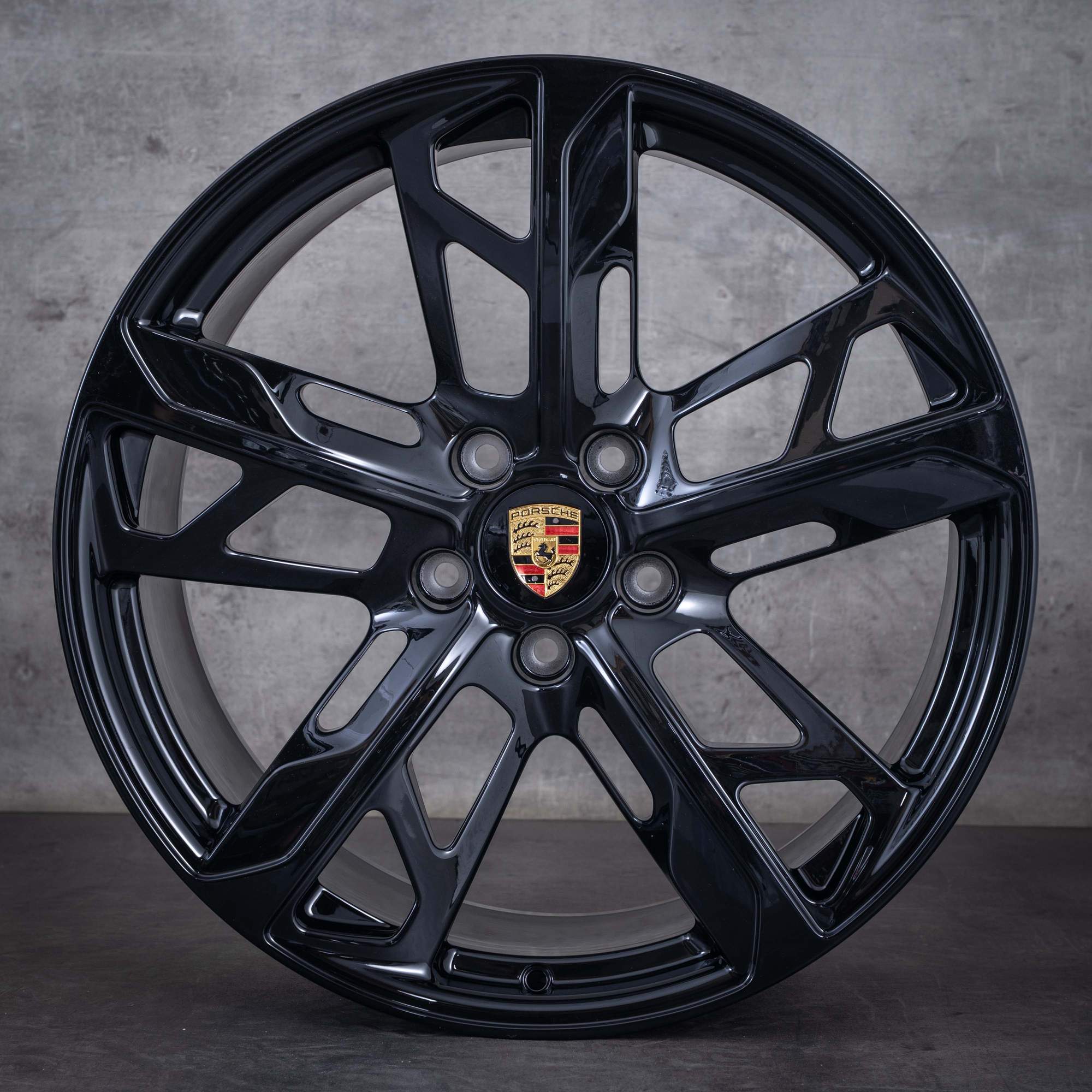 Original Porsche Taycan Felgen 21 Zoll 9J1 I & II 9J1601025AL 9J1601025AM schwarz glanz NEU