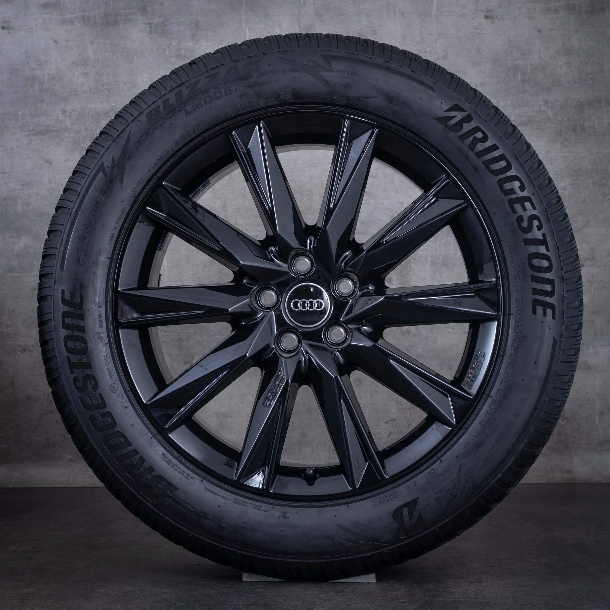 OEM Audi e-tron Q4 Sportback FZ winter wheels 19inch rims 89A071499A Gloss Black - wheel 4 of 4