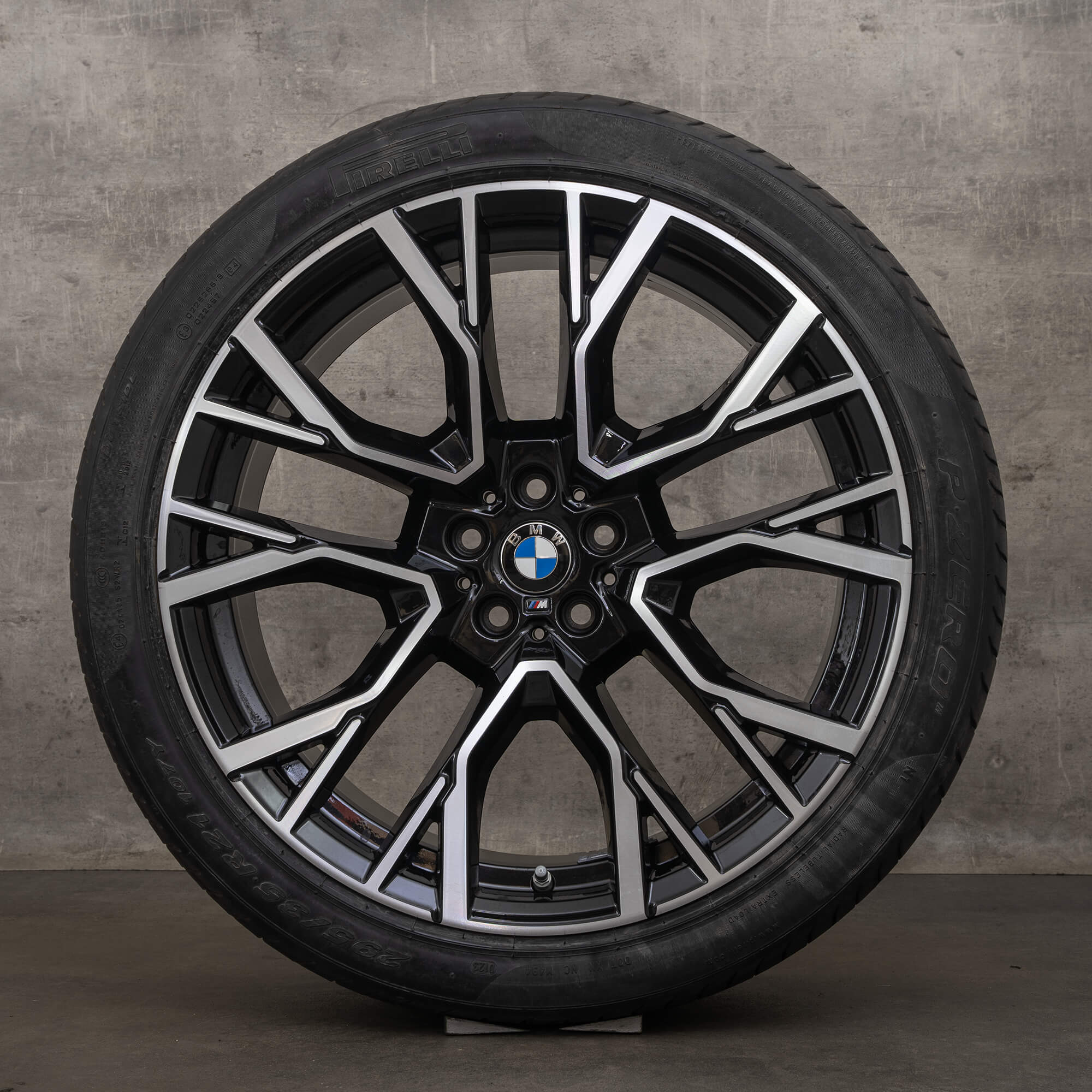 Jantes de inverno BMW X5M X6M originais 21 polegadas F95 F96 jantes estilo 809 M 8090796 8090717 preto brilhante torneado
