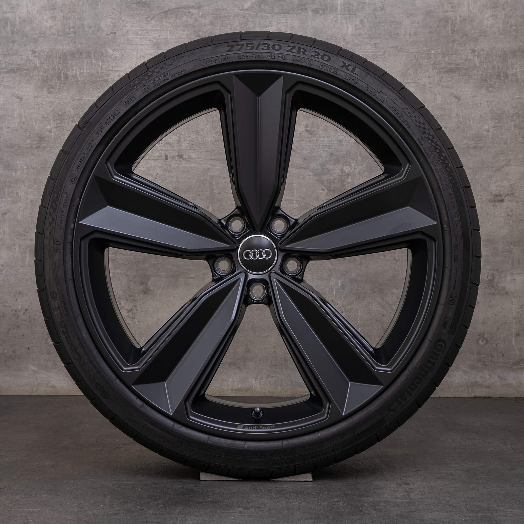 Original Audi RS4 RS5 ráfky na auto 20" B9 8W F5 letní kola 8W0601025CS Peak black matt