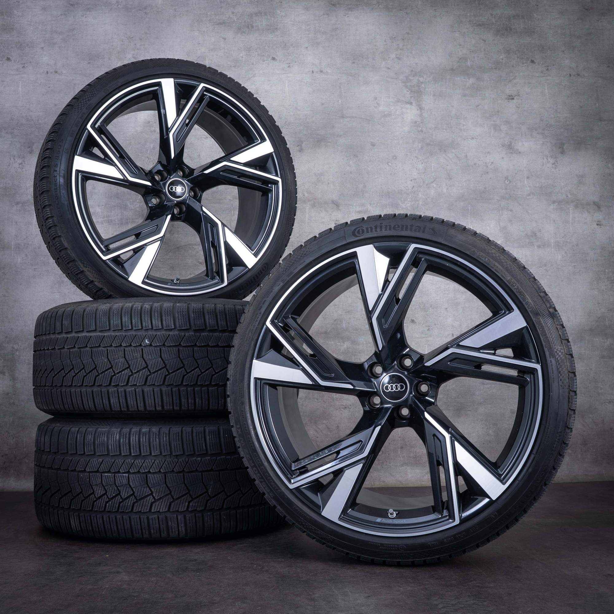 Roues hiver d'origine Audi RS6 RS7 22 pouces 4K RS 4K0601025S granit front glanzgedreht