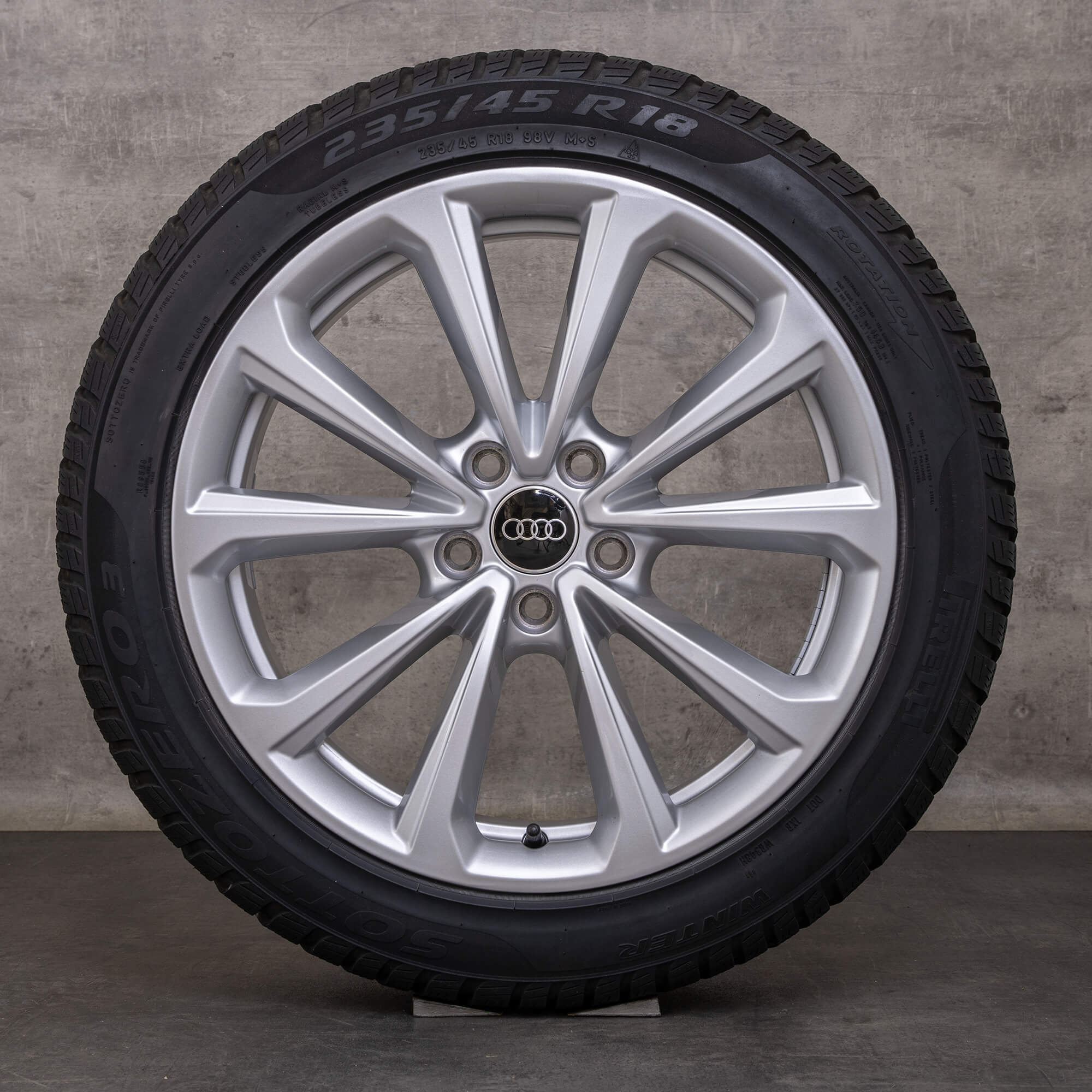 Original Audi A5 S5 Winterräder 18 Zoll B10 Felgen 8B3601025D silber glanz