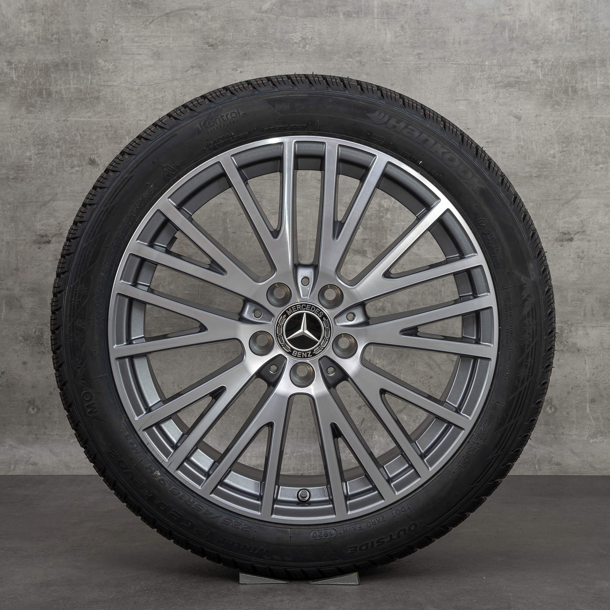 Orijinal Mercedes Benz A B Sınıfı CLA Winterrder 18 inç W177 V177 W247 X118 C118 Jantlar A1774010600 himalaya gri parlak tornalanmış YENİ