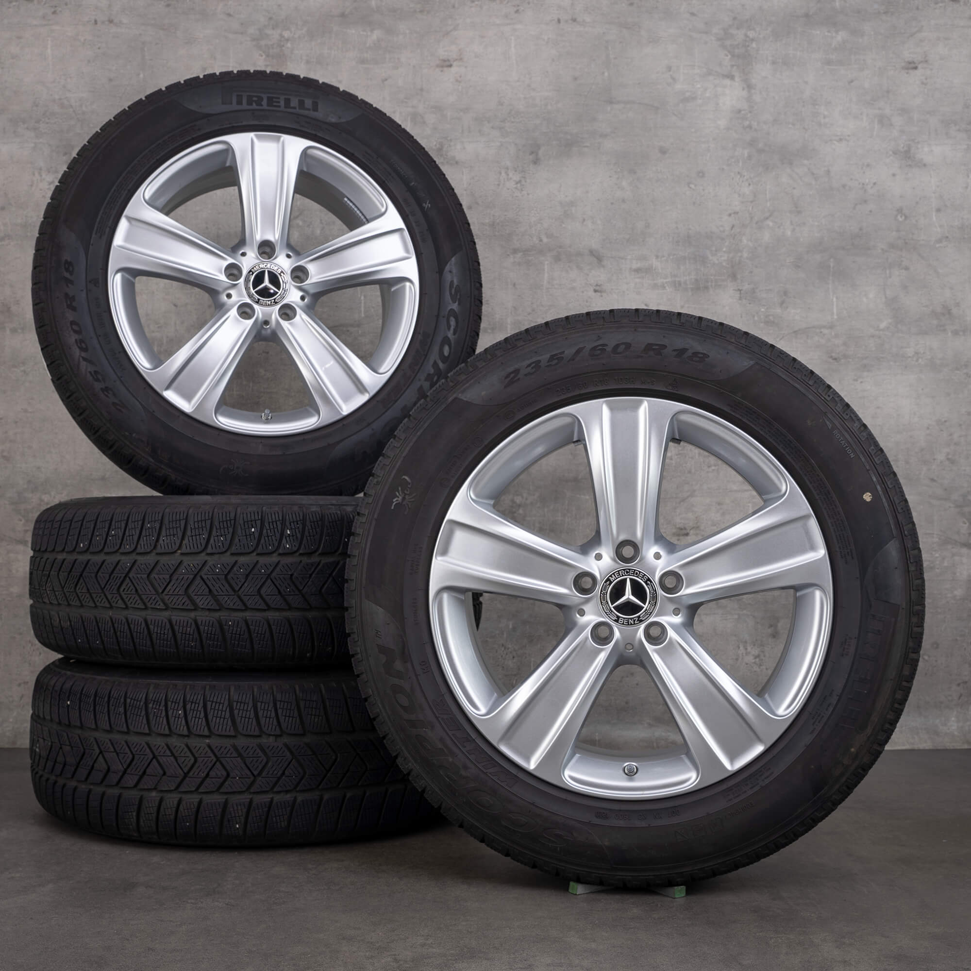 Mercedes 18 palcové ráfky GLC W253 X253 C253 kompletni zimni alu kola A2534012100
