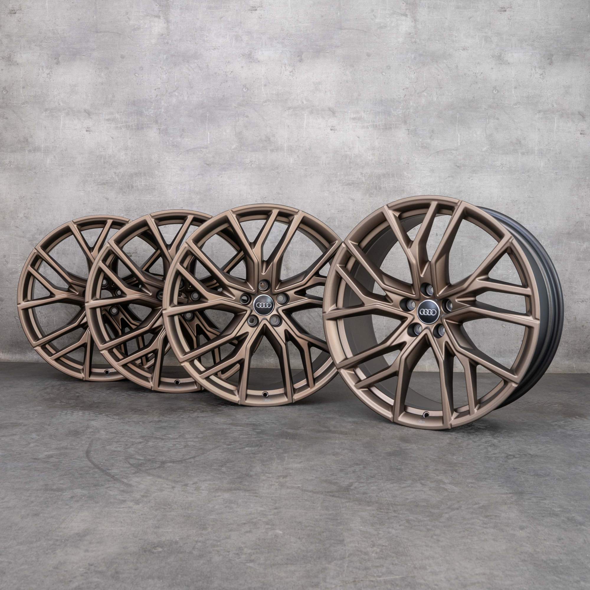 Orijinal Audi e-tron jantlar 21 inç Q4 & Sportback 89A601025P 89A601025Q bronz metalik mat