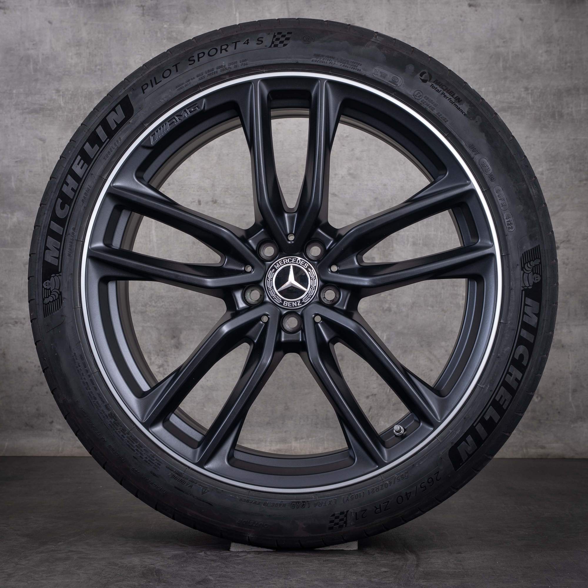 Original Mercedes Benz GLC 63 & S AMG Felgen 21 Zoll C253 X253 Sommerräder A2534013800 A2534013900 schwarz matt glanzgedreht