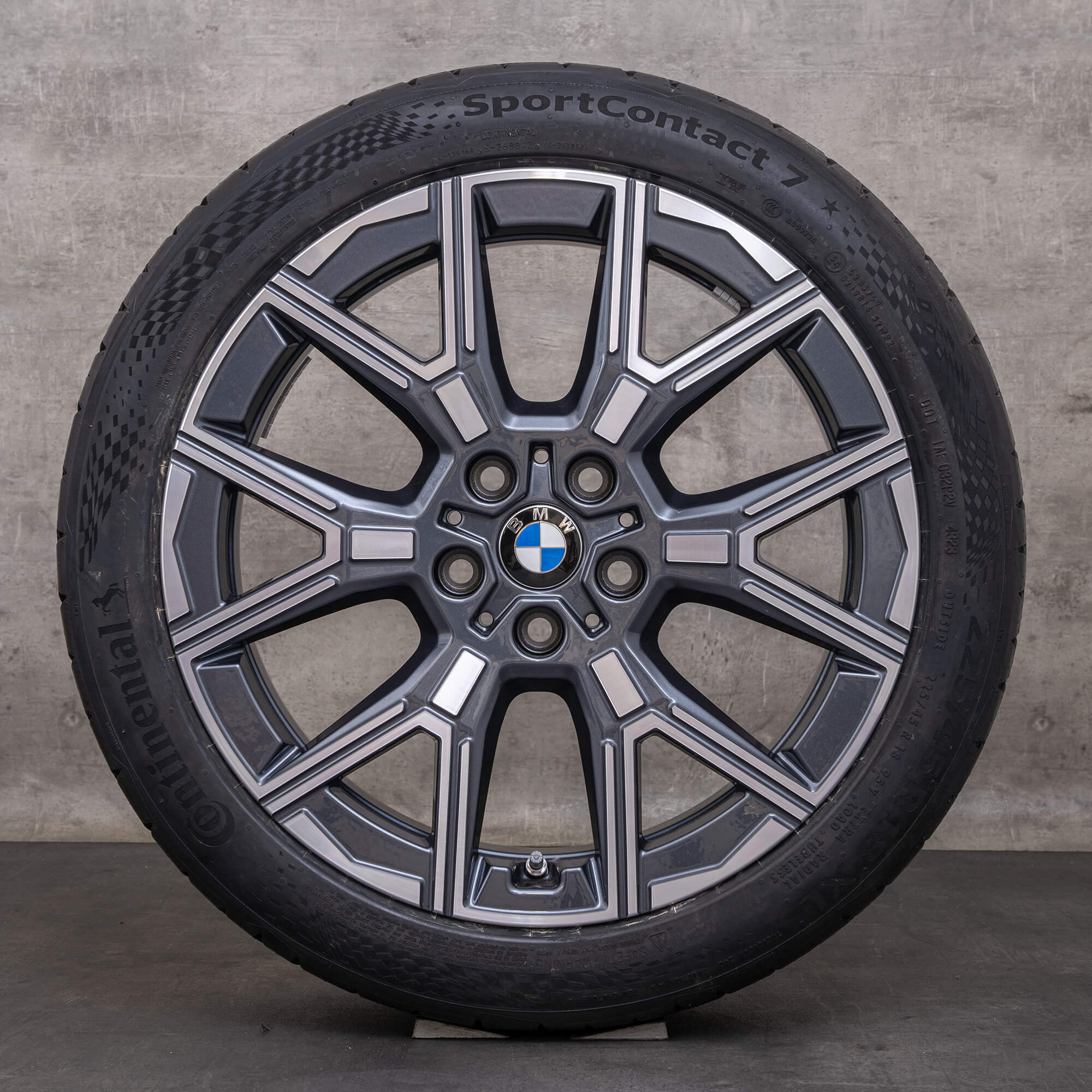Oem BMW Série 1 2 Roues hiver jantes 18 pouces F70 F74 Gran Goupe Jantes Styling 974 5A45266 gris brillant NEUF