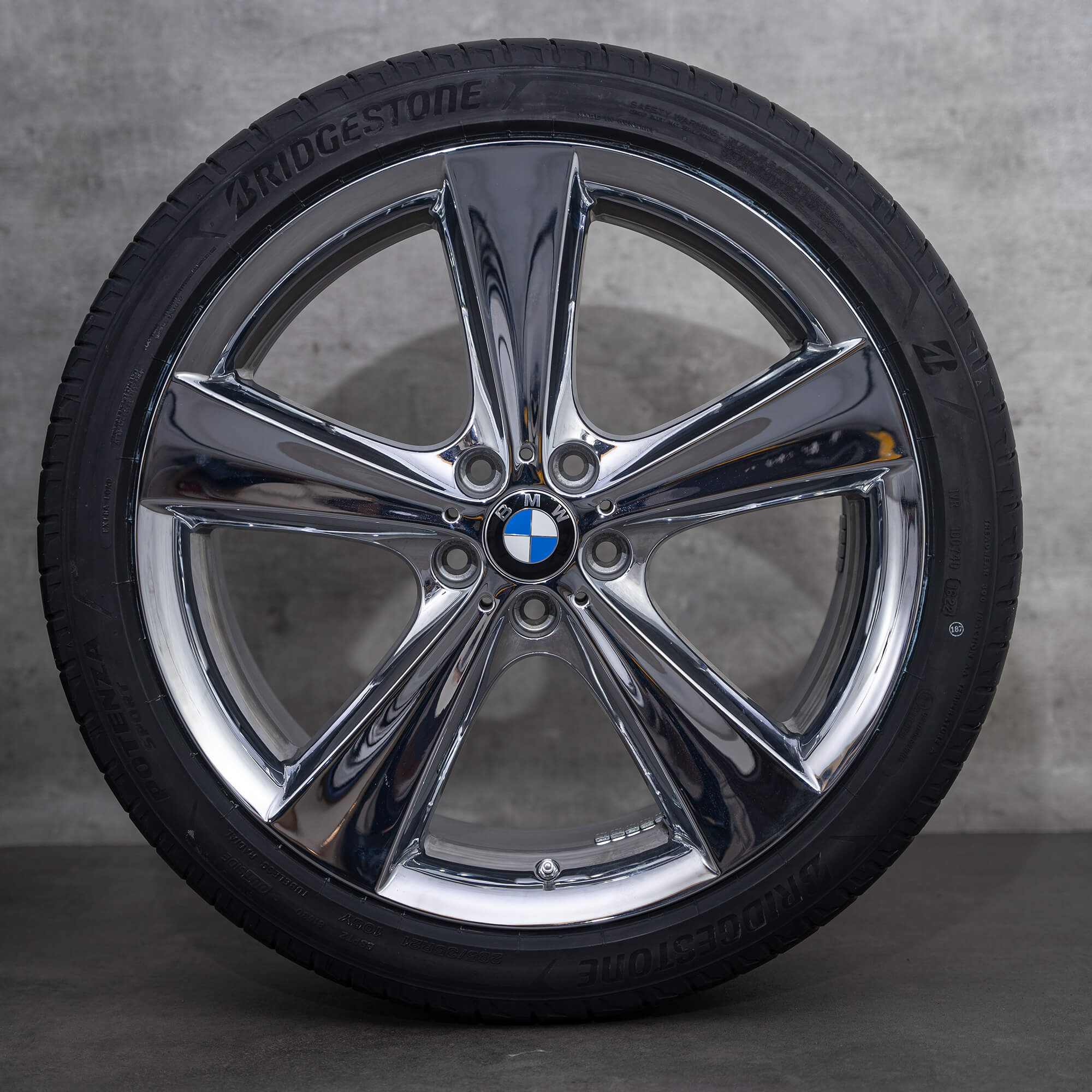 BMW 21 inch rims X6 E71 summer wheels Styling 128 Chrome 671425 6771426 NEW