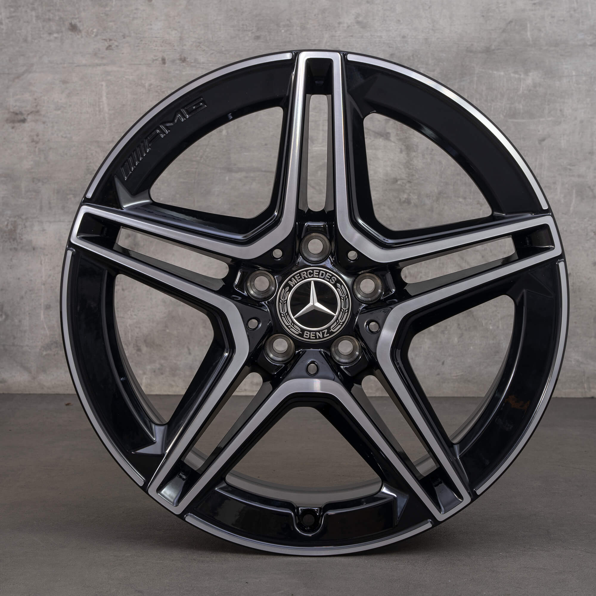 Alkuperäiset Mercedes Benz A-sarjan A35 AMG vanteet 18 tuuman W177 A1774014000 musta Kiillotettu UUSI