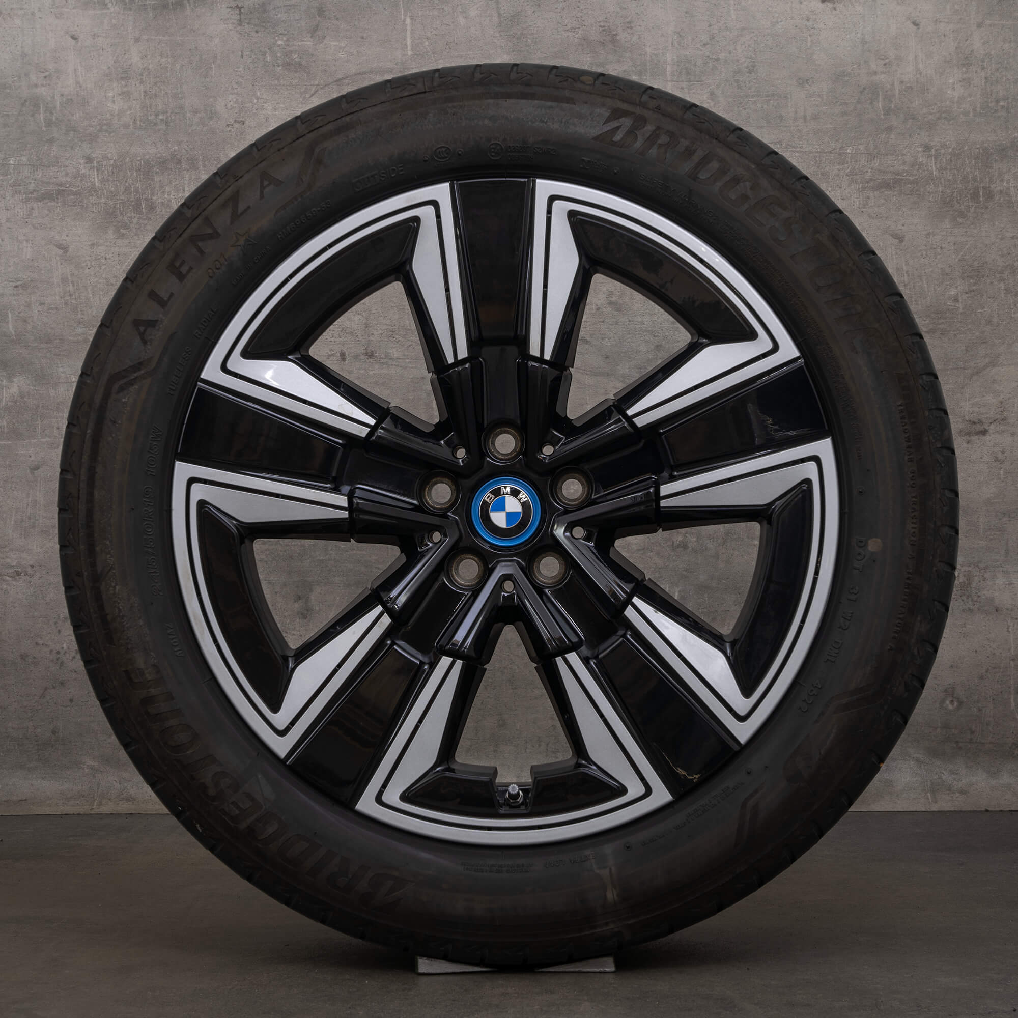 Originale BMW iX3 fælge 19 tommer G08 sommerhjul 6895627 842 kulsorte sommerdæk
