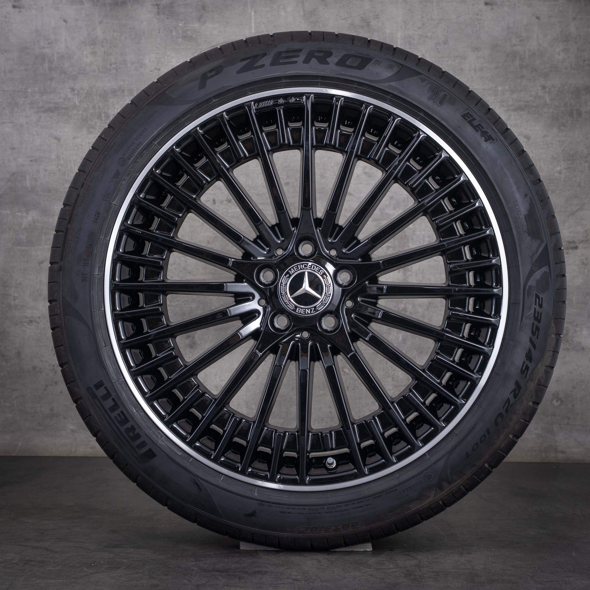 OEM Mercedes-Benz EQA EQB AMG winter wheels 20inch H243 X243 rims A2434010600 black diamond cut edges - wheel 4 of 4