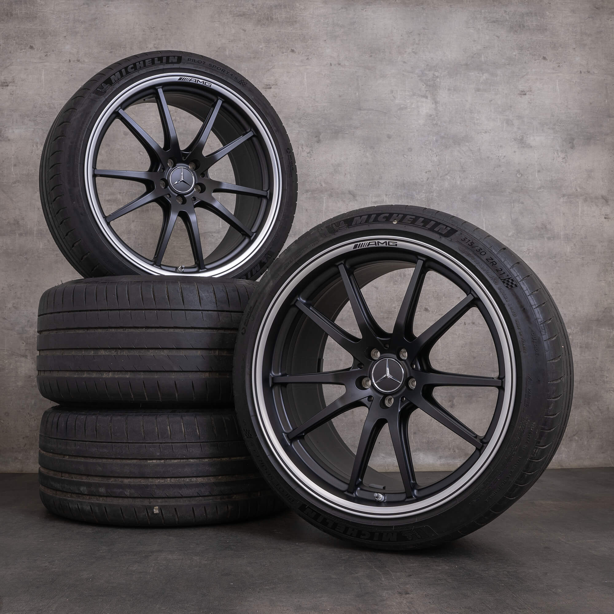 Oryginał Mercedes Benz AMG GT 43 53 63 & S 4Matic+ felgi 21 cali X290 4-drzwiowe koła letnie A2904011200 A2904011300 czarny mat Polerowane