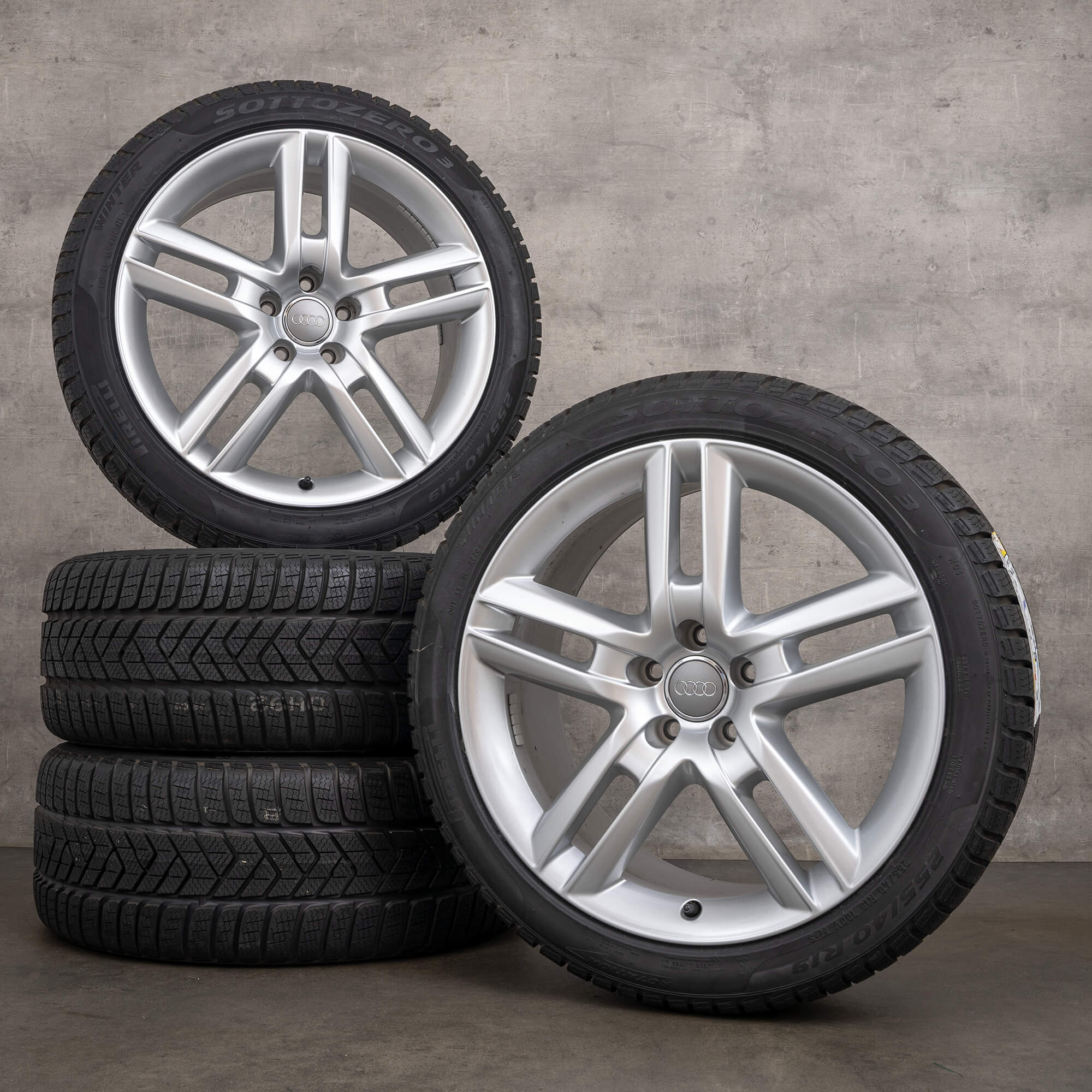 Originale Audi A6 S6 ruote invernali 19 pollici 4G C7 cerchi 4G0601025BQ argento