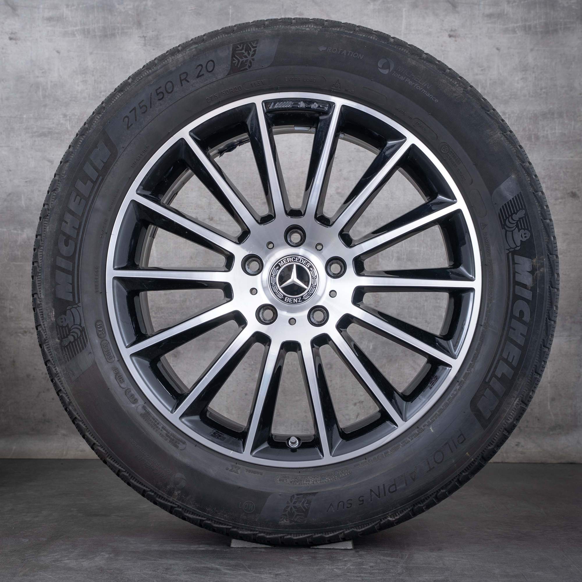 Oryginał Mercedes Benz Klasa G AMG koła zimowe 20 cali W463 G350 d G400 G500 Felgi A4634011700 czarne polerowane
