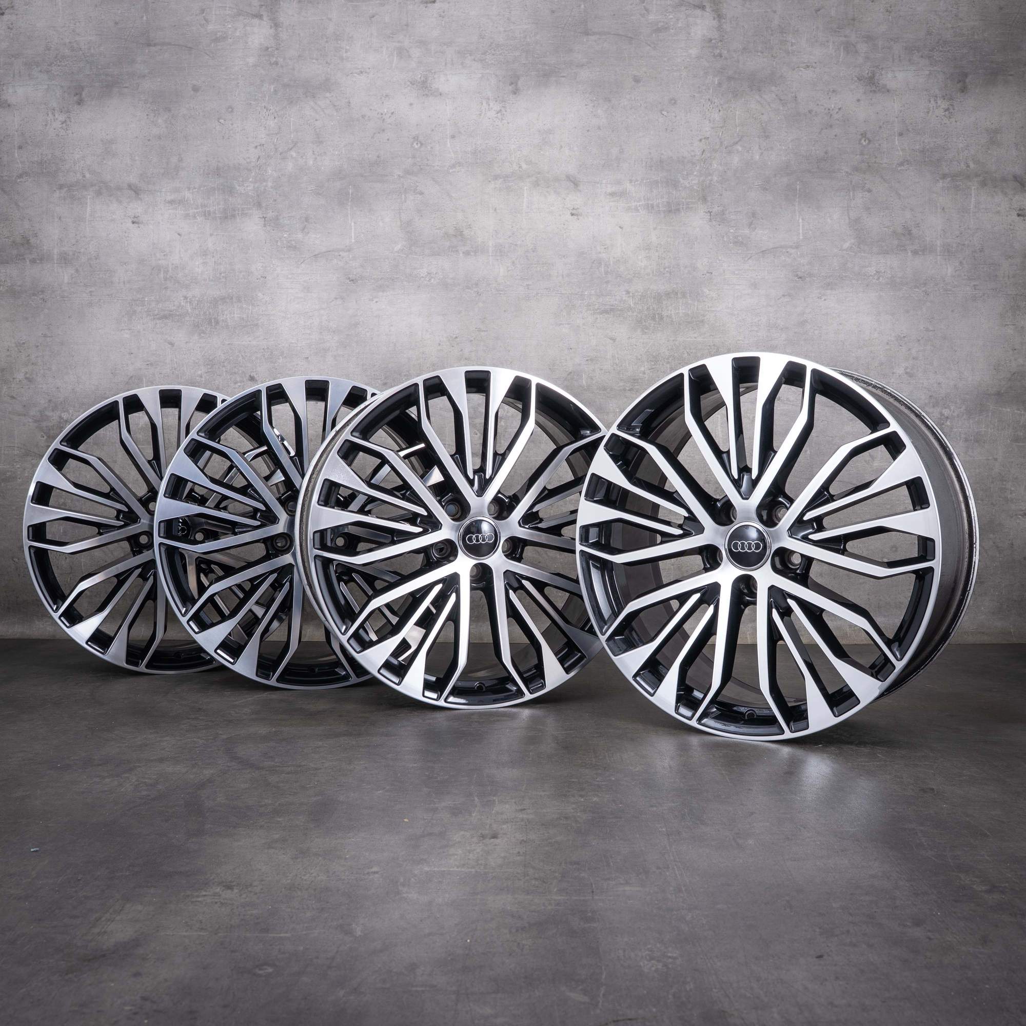 Alkuperäiset Audi A6 S6 -vanteet 20 tuumaa 4G C7 4G0601025CR musta Kiillotettu
