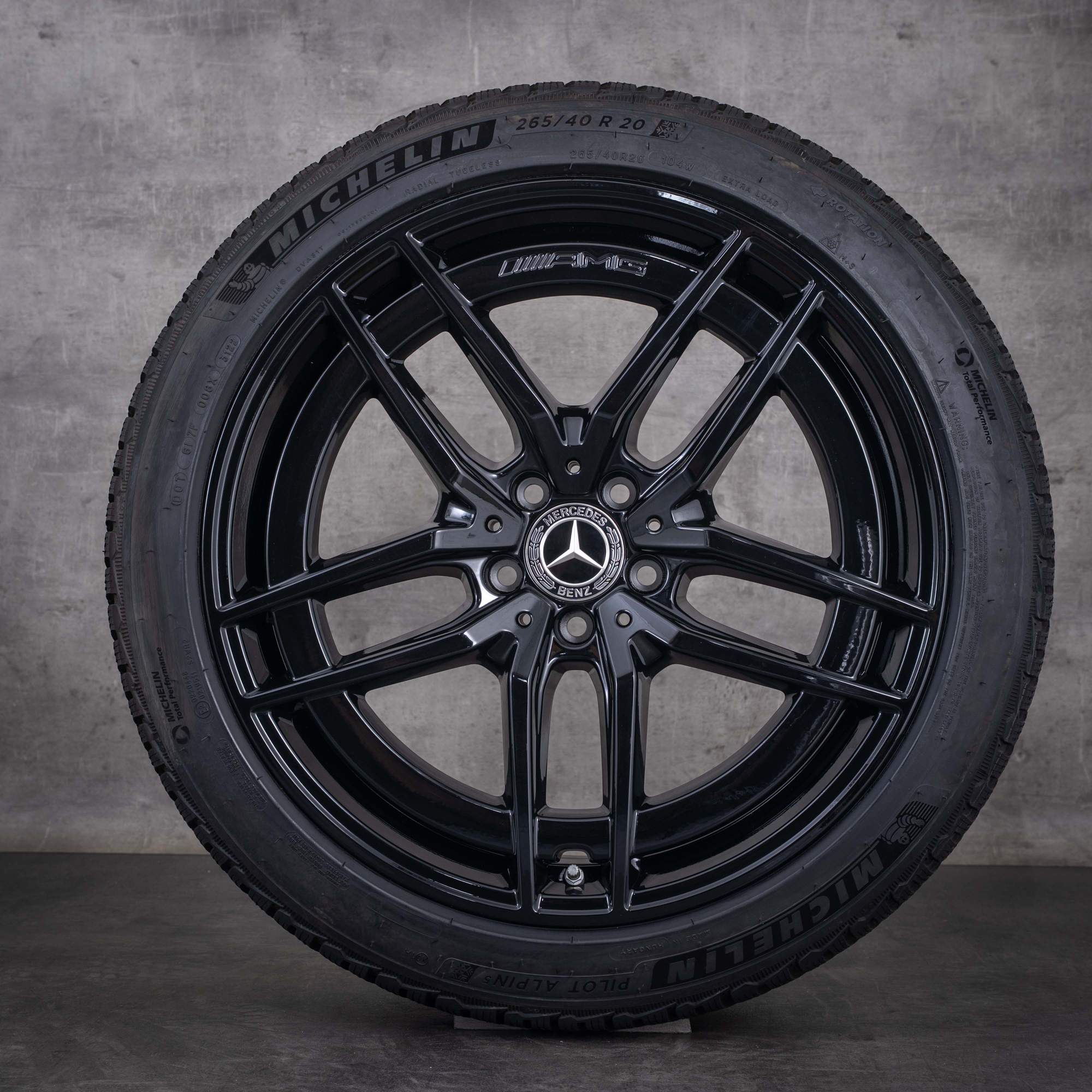 Original Mercedes Benz SL AMG 43 55 63 Felgen 20 Zoll R232 Sommerräder A2324012100 A2324012200 schwarz glanz