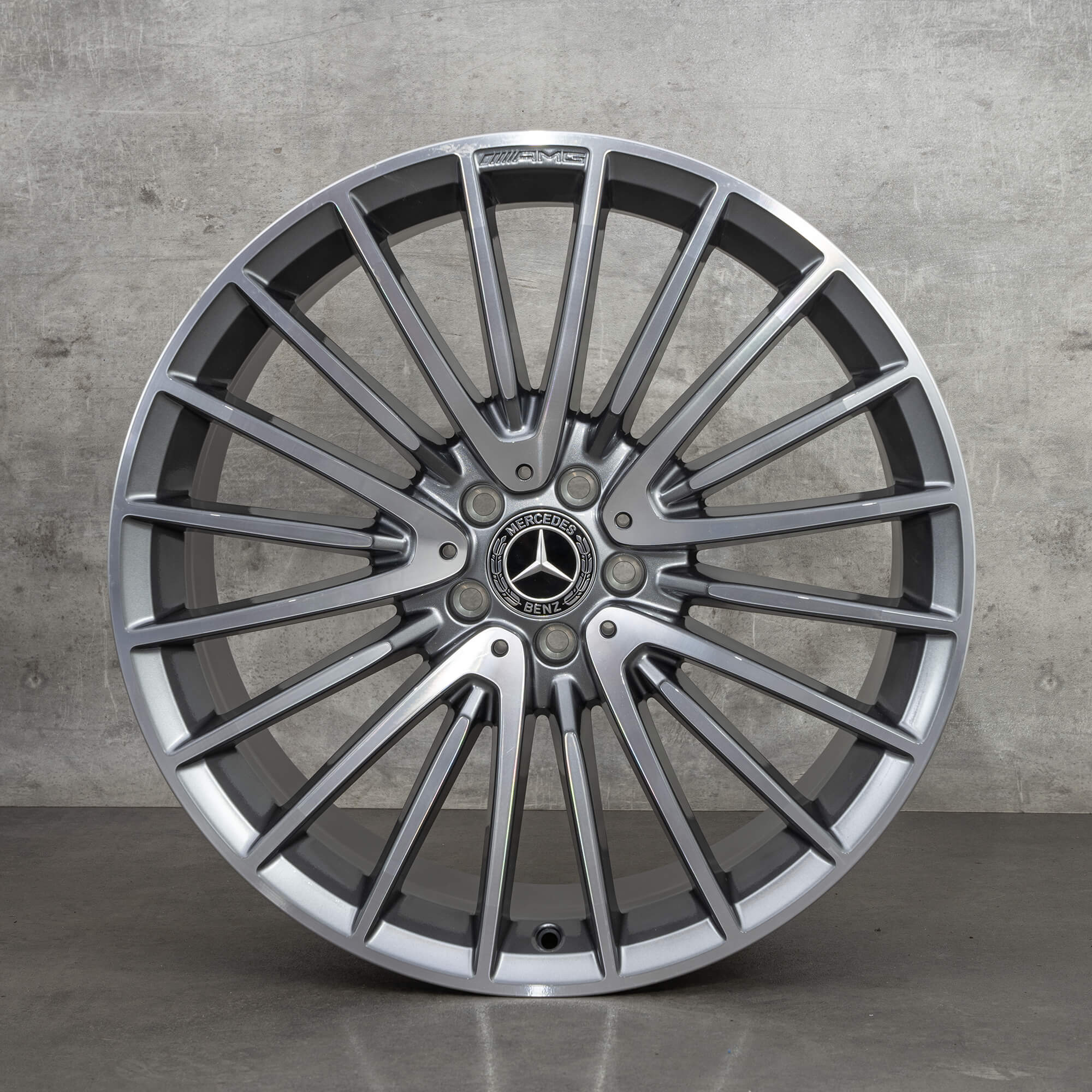 OEM Mercedes Benz S-Class rims 21 inch W223 V223 A2234011700 A2234011800 himalaya gray glossy turned