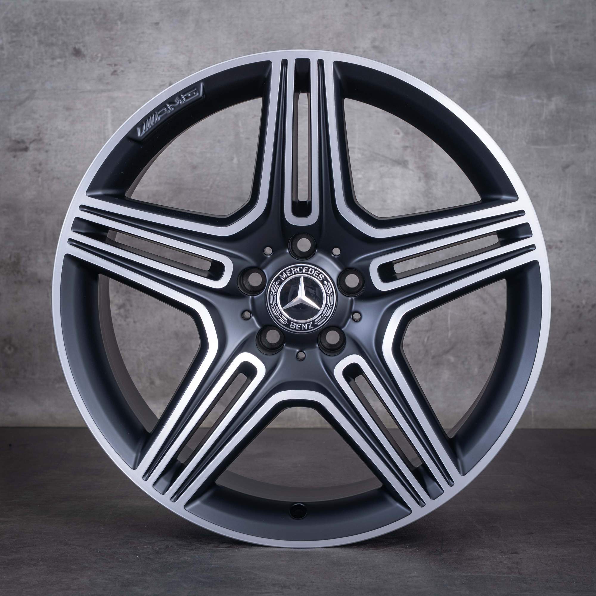 Jante originale Mercedes-Benz SL 63 & 65 AMG de 19 inci R231 W231 A2314010000 A2314011902 negru mat fața diamantată NOI