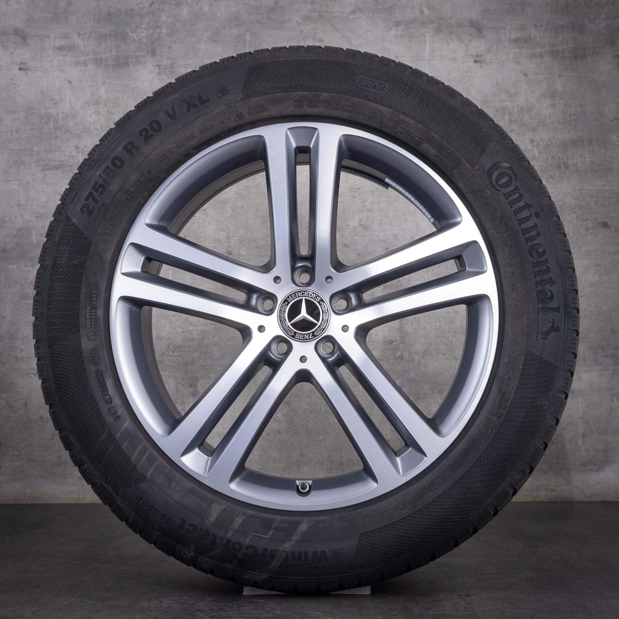 OEM Mercedes-Benz GLE 20inch winter wheels X167 C167 rims A1674012400 A1674012500 Himalaya Gray Matte front diamond cut
