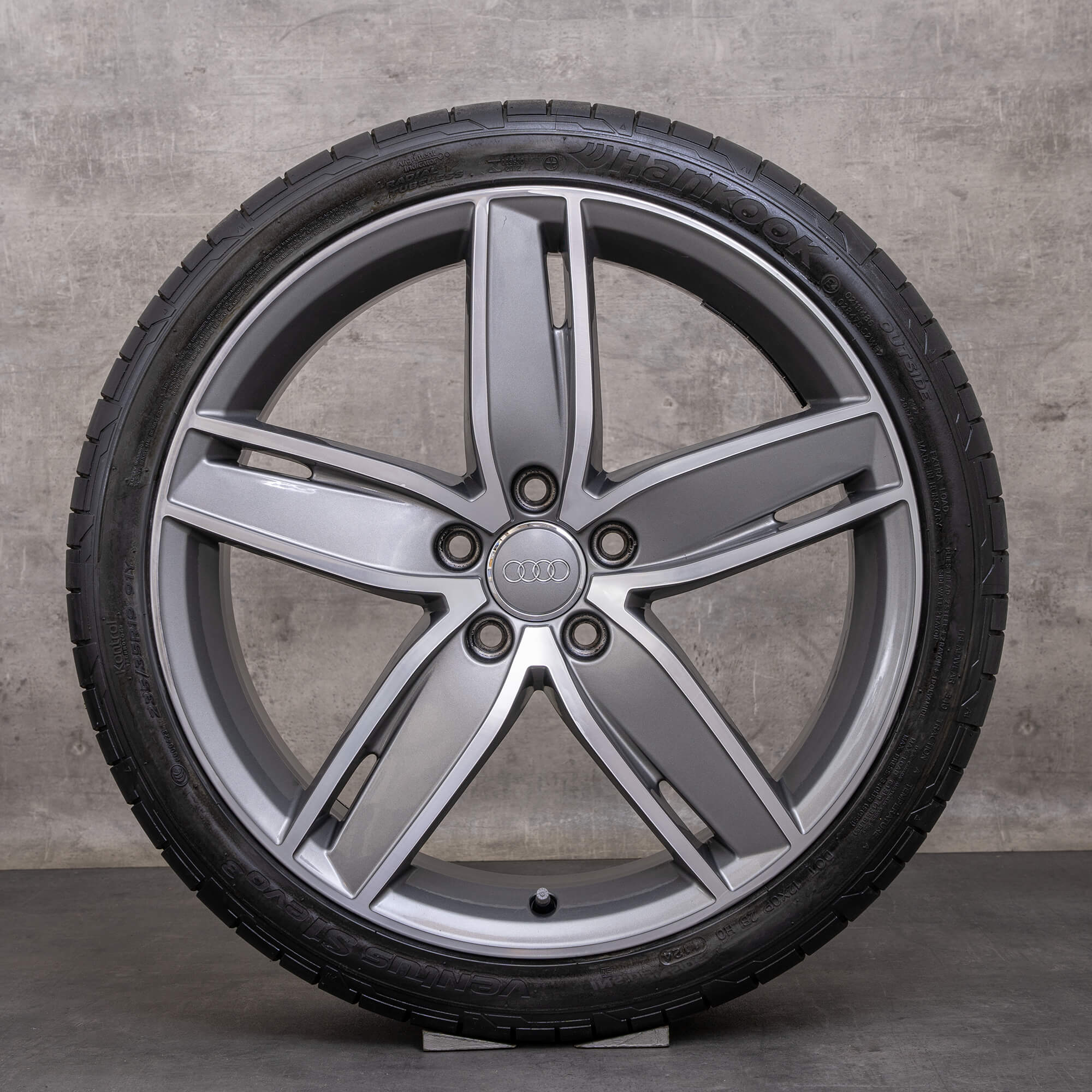 Jantes Audi A3 S3 RS3 genuínas de verão 8V 8Y 19 polegadas 8V0601025AS antracite polido