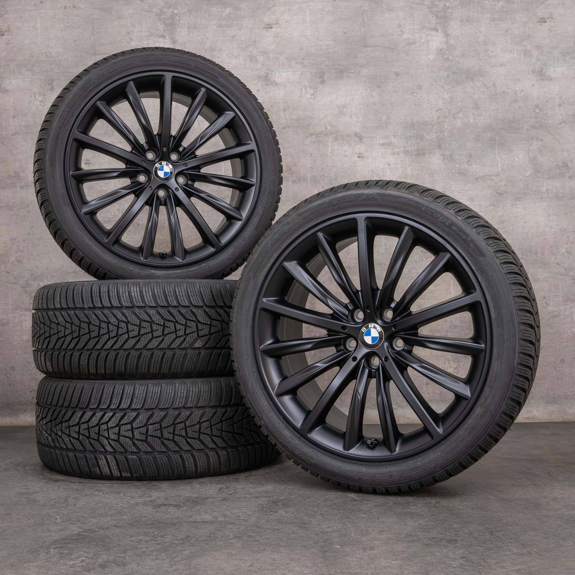 Orijinal BMW 5 Serisi jantlar 19 inç G30 G31 yaz jant lastik styling 633 6863419 siyah mat