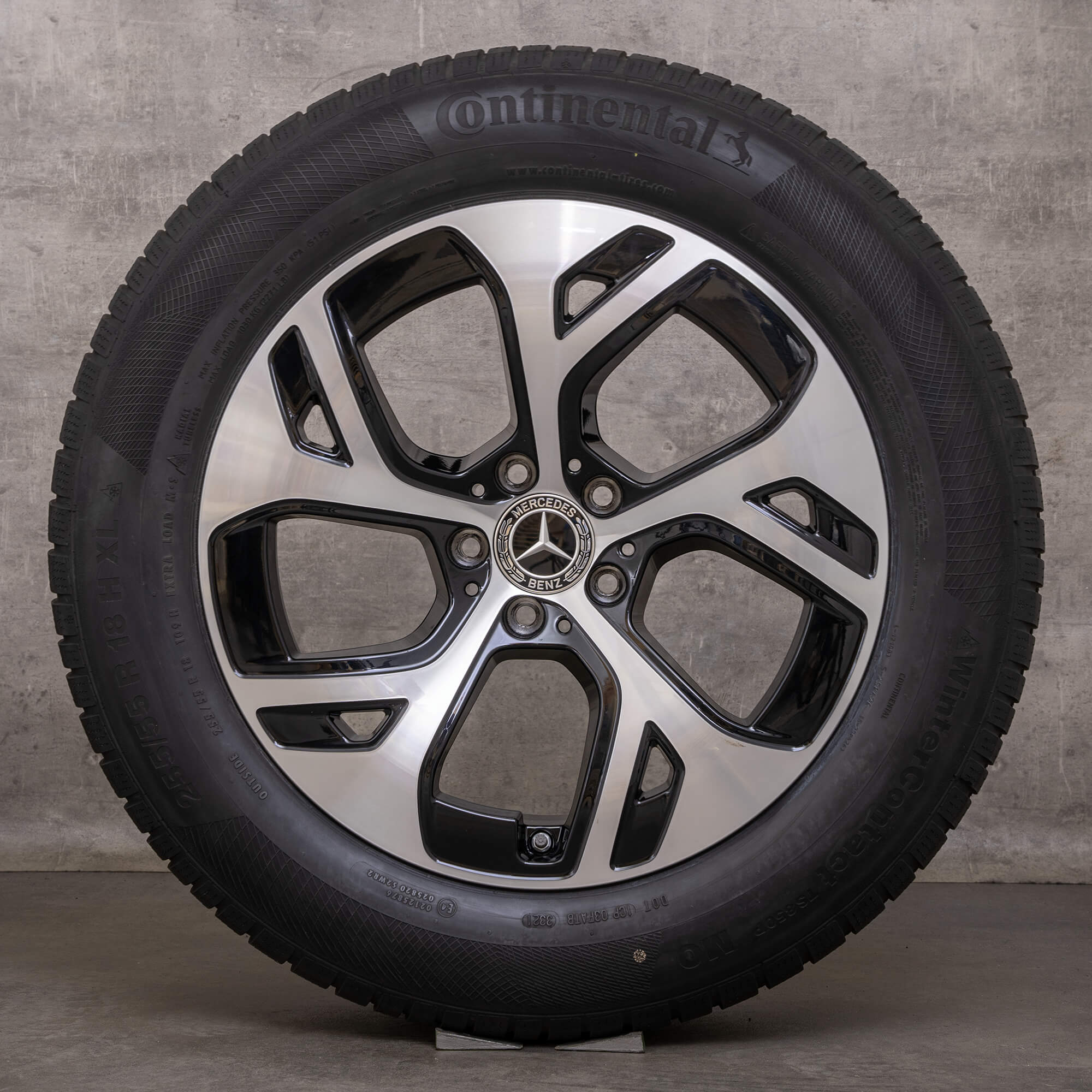 Originale Mercedes-Benz GLC vinterhjul 18-tommers C254 X254 & Hybrid felger A2544010100 A2544014700 svart blank dreid