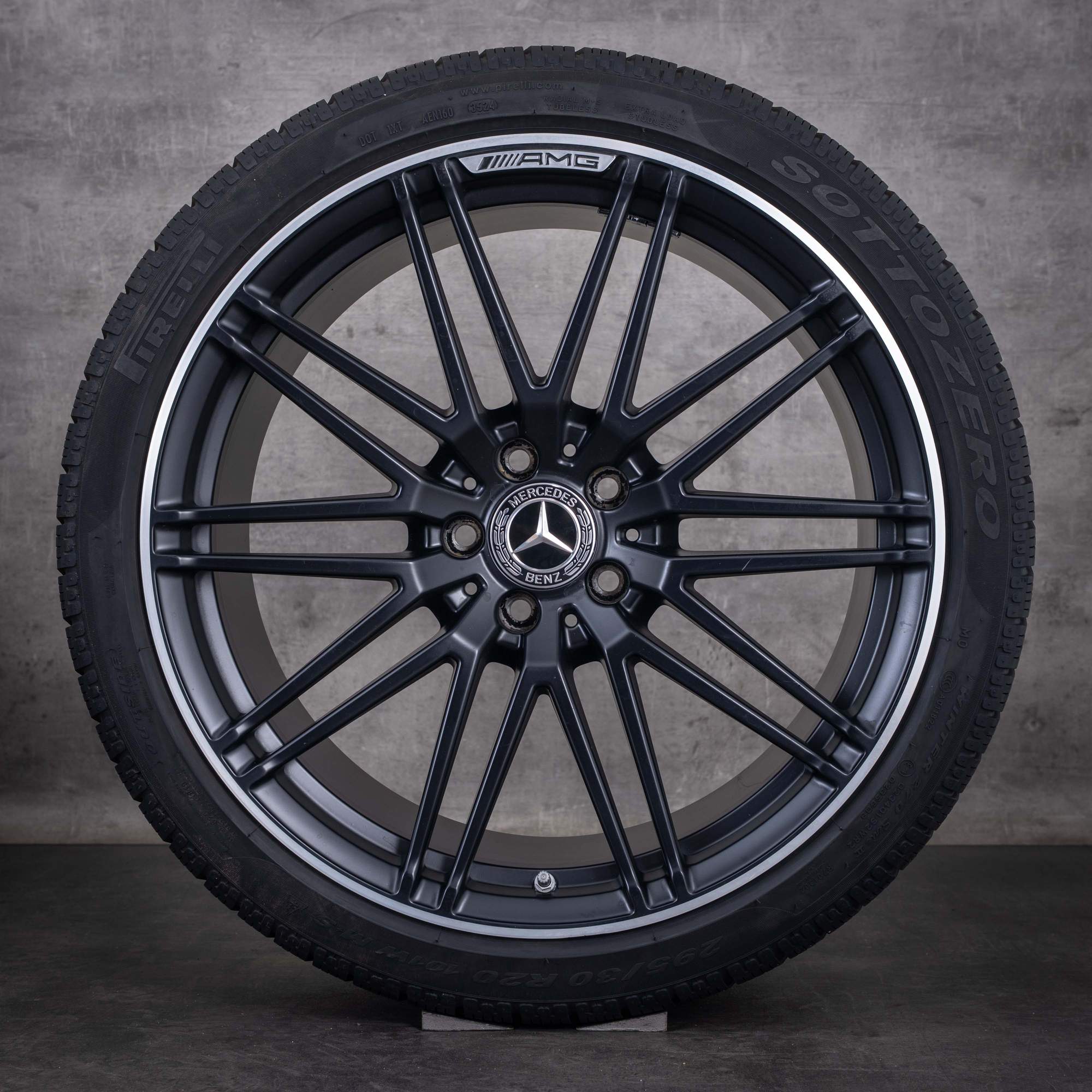 Alkuperäiset Mercedes-Benz AMG GT GTS GTC -talvirenkaat 19 20 tuumaa C190 R190 -vanteet A1904013100 A1904013300 mattamusta diamond cut