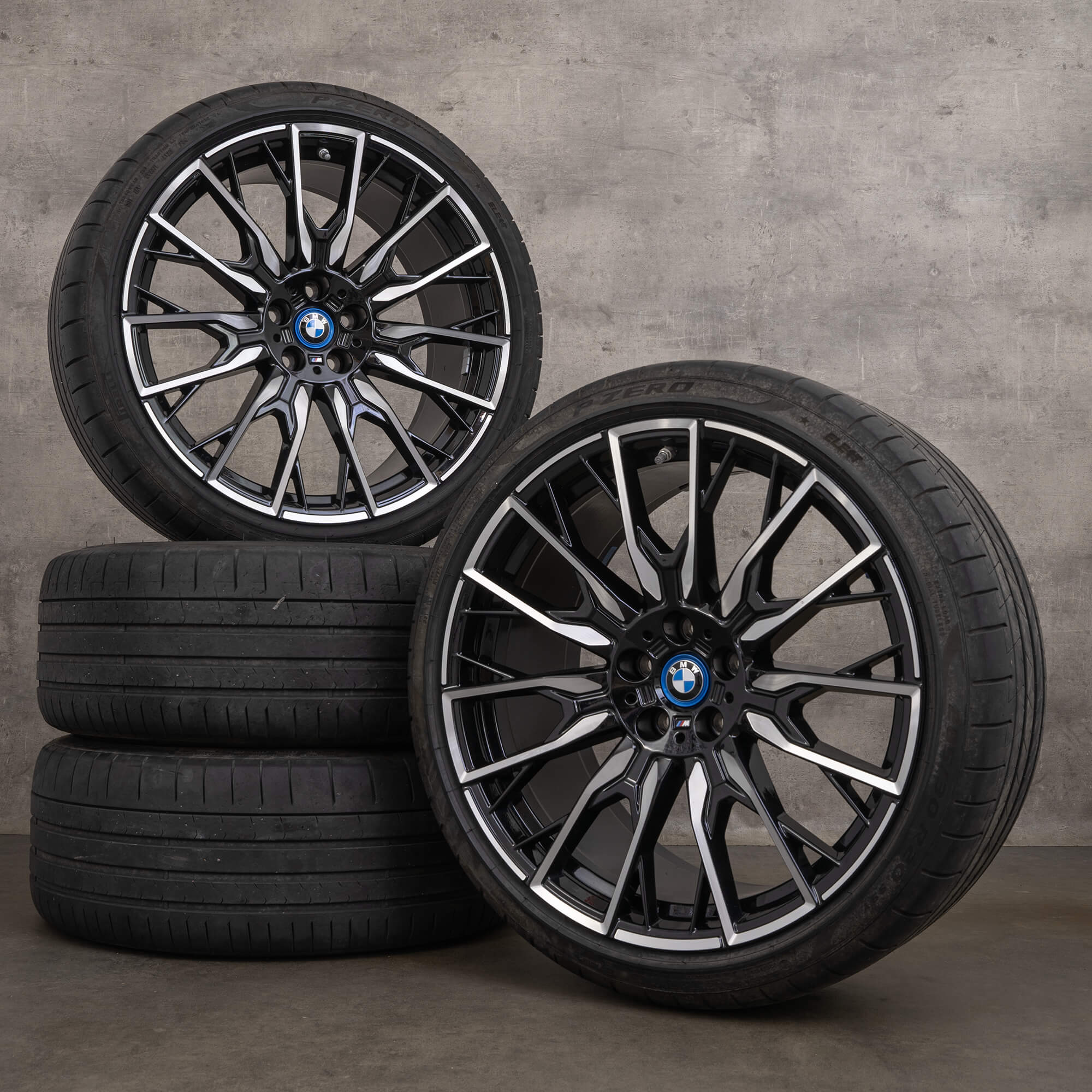 Original BMW i4 G26 20 tums sommardäck fälgar 868 M 5A130F0 5A130F3 svart