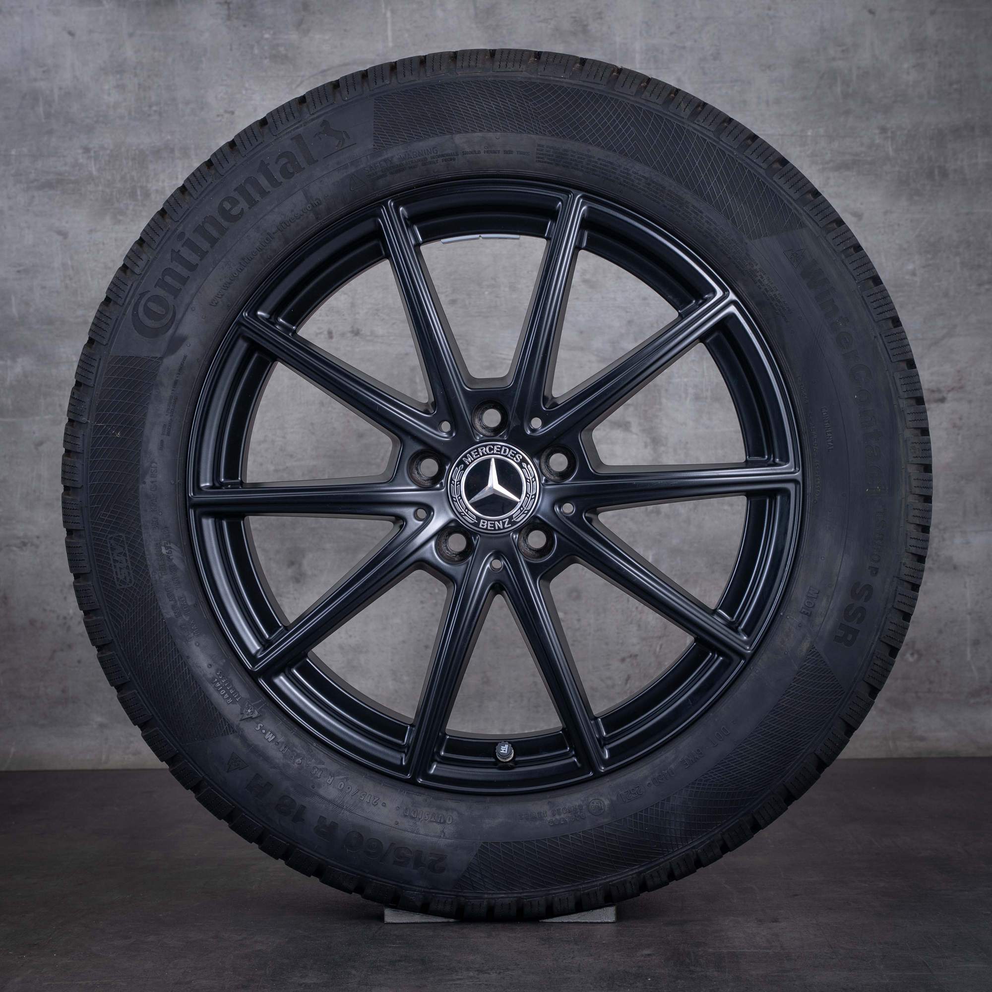 Jante originale Mercedes-Benz GLA GLB roți de iarnă 18 inci H247 X247 A2474012600 negru mat