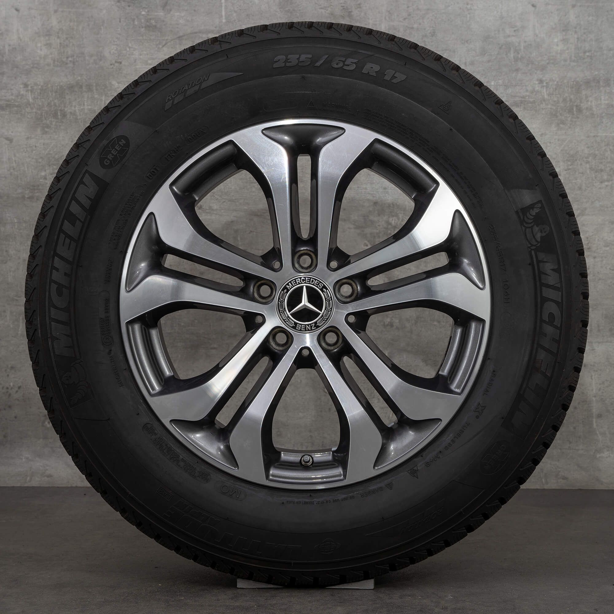 Mercedes Benz 17 palcové ráfky GLC X253 C253 kompletní zimní kola A2534010600