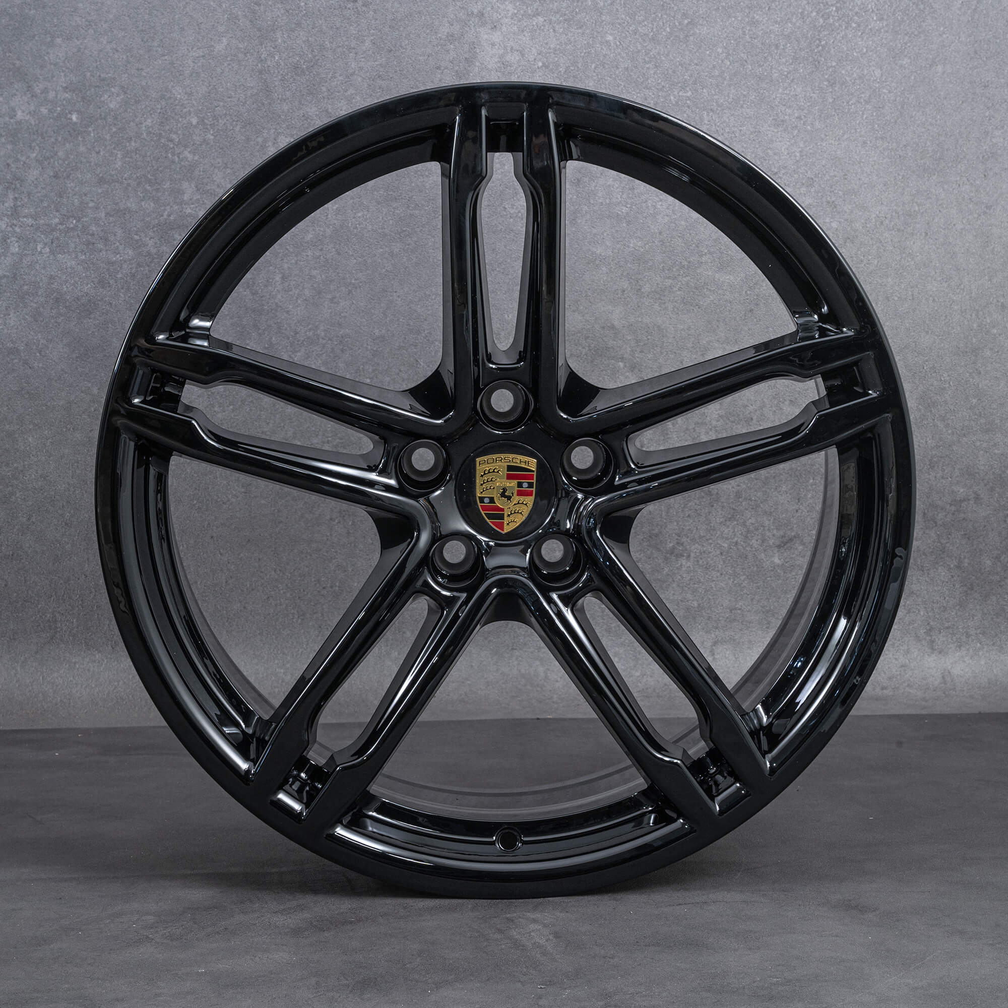 Original Porsche 19 Zoll Felgen Macan I 95B 95B601025BB Schwarz Hochglanz