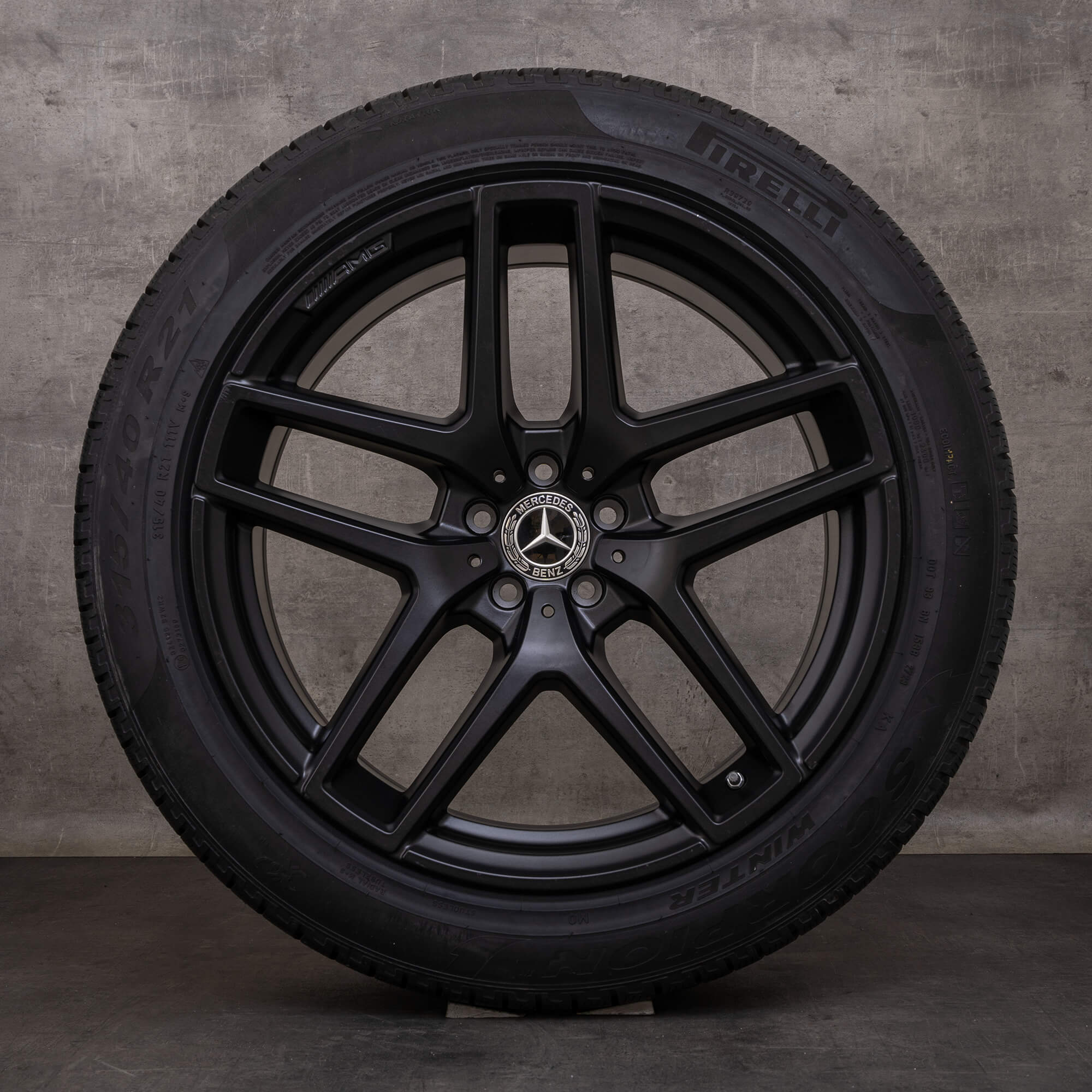 Oryginalne koła zimowe Mercedes Benz GLE 43 63 & S AMG 21 cali felgi C292 A2924012900 A2924011700 czarny mat