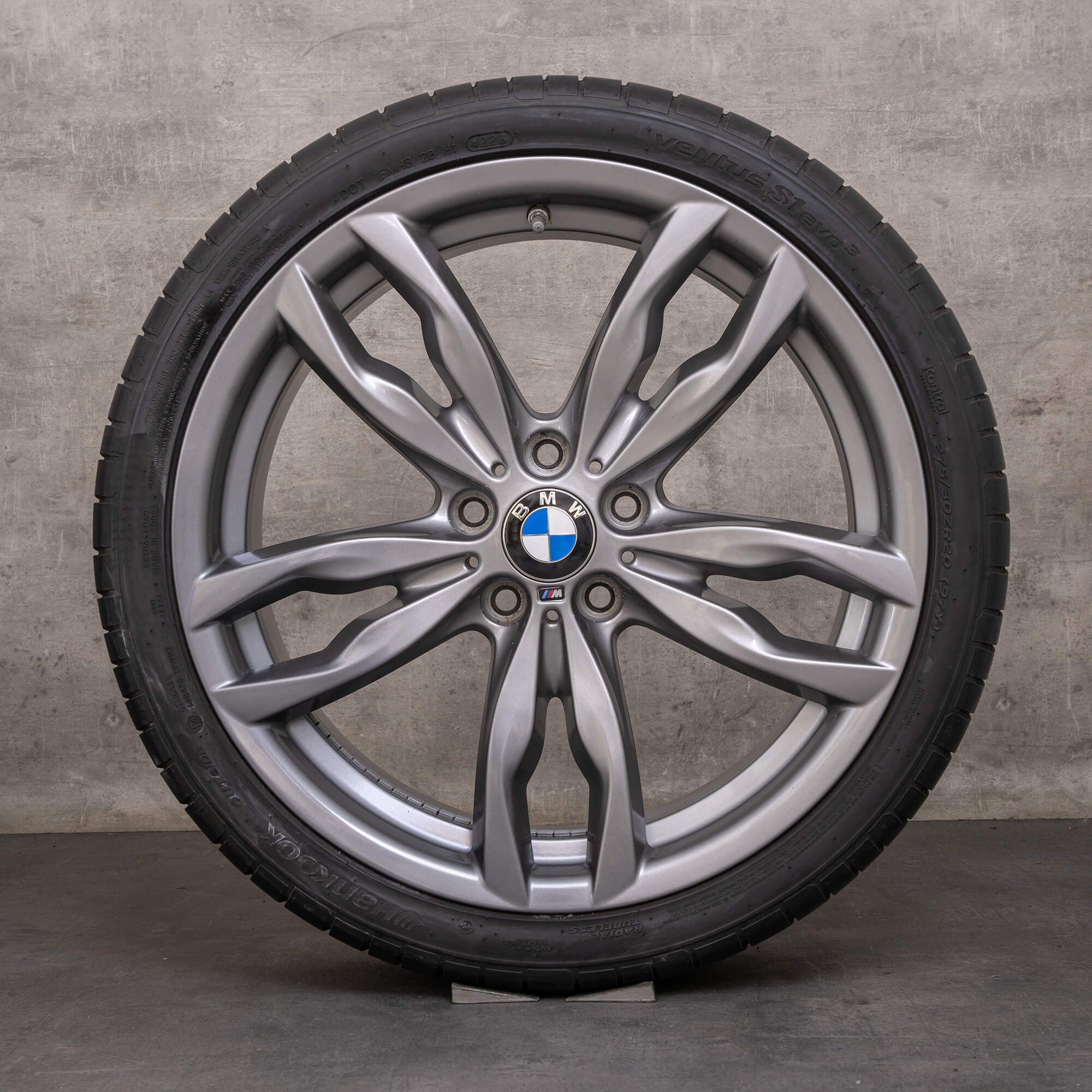 Original BMW Serie 5 6 llantas 20 pulgadas F10 F11 F12 F13 F06 Gran Coup neumáticos de verano estilo 434 M 7845867 7845868 ferricgrey