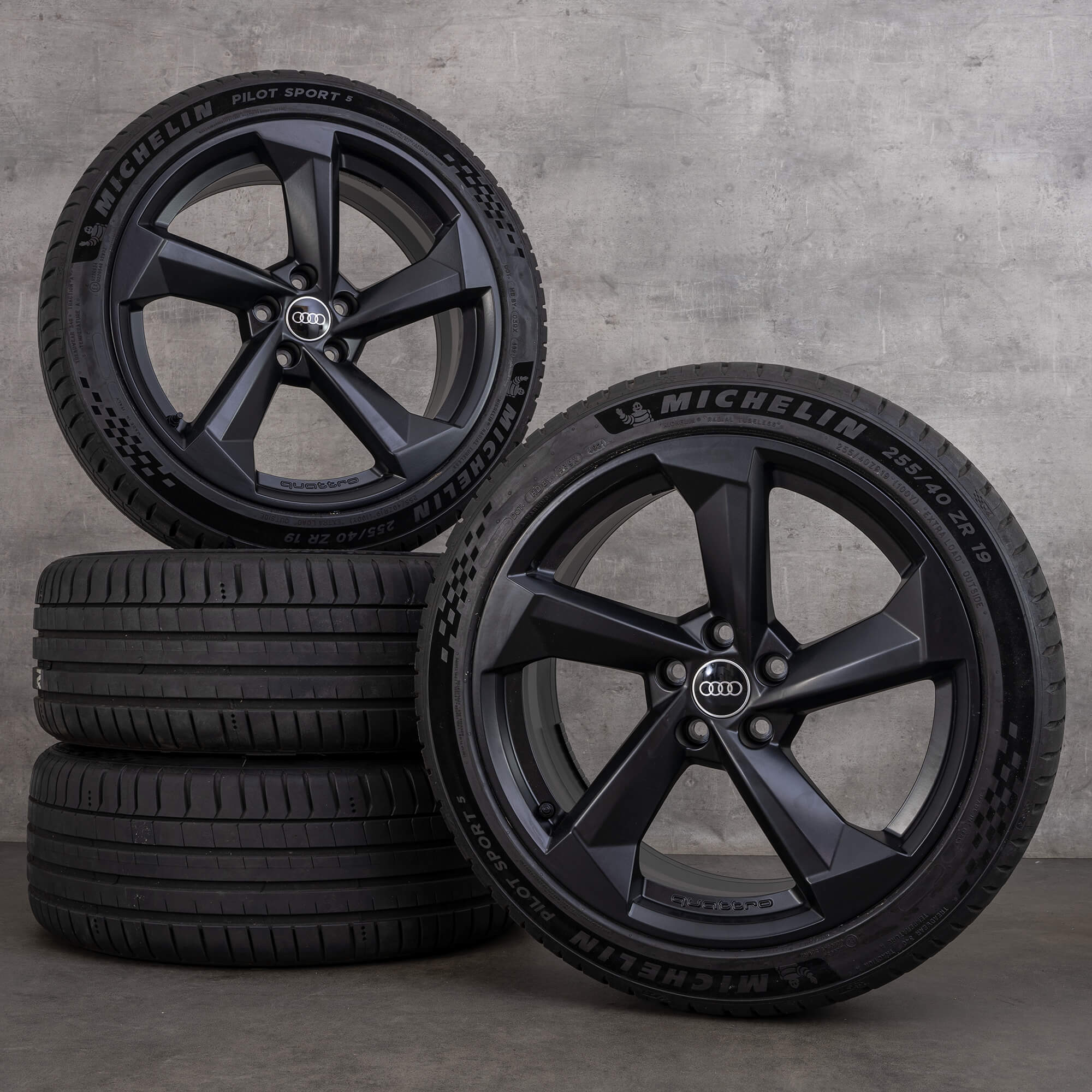 OEM Audi A5 S5 F5 8W B9 summer wheels 19 inch Rotor rims tires 8W0601025CE