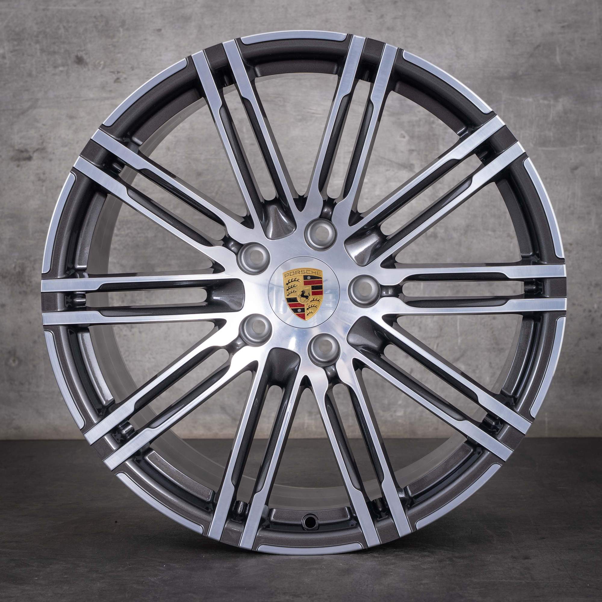 Originale Porsche 992 I II-fælge 20 tommer Turbo S 99136216106 99136216609 Turbo III titan foran diamond cut NY
