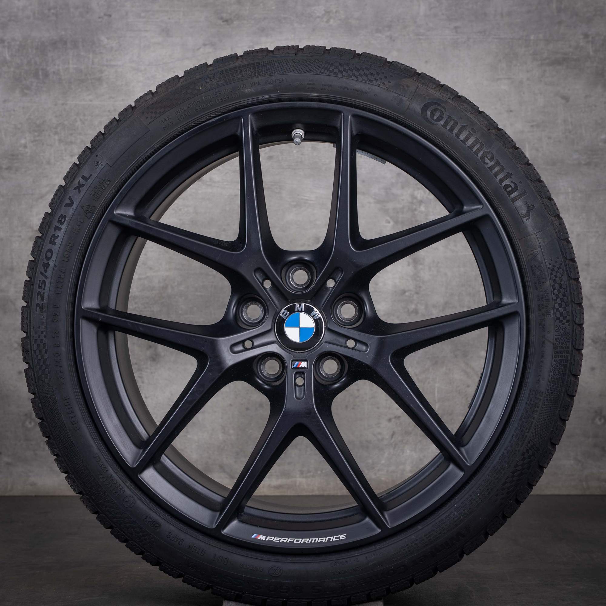 OEM BMW 1 Series 2 Series Winter Wheels 18inch F40 F44 Gran Coupe Rims Styling 554 M 8092354 Matte Black