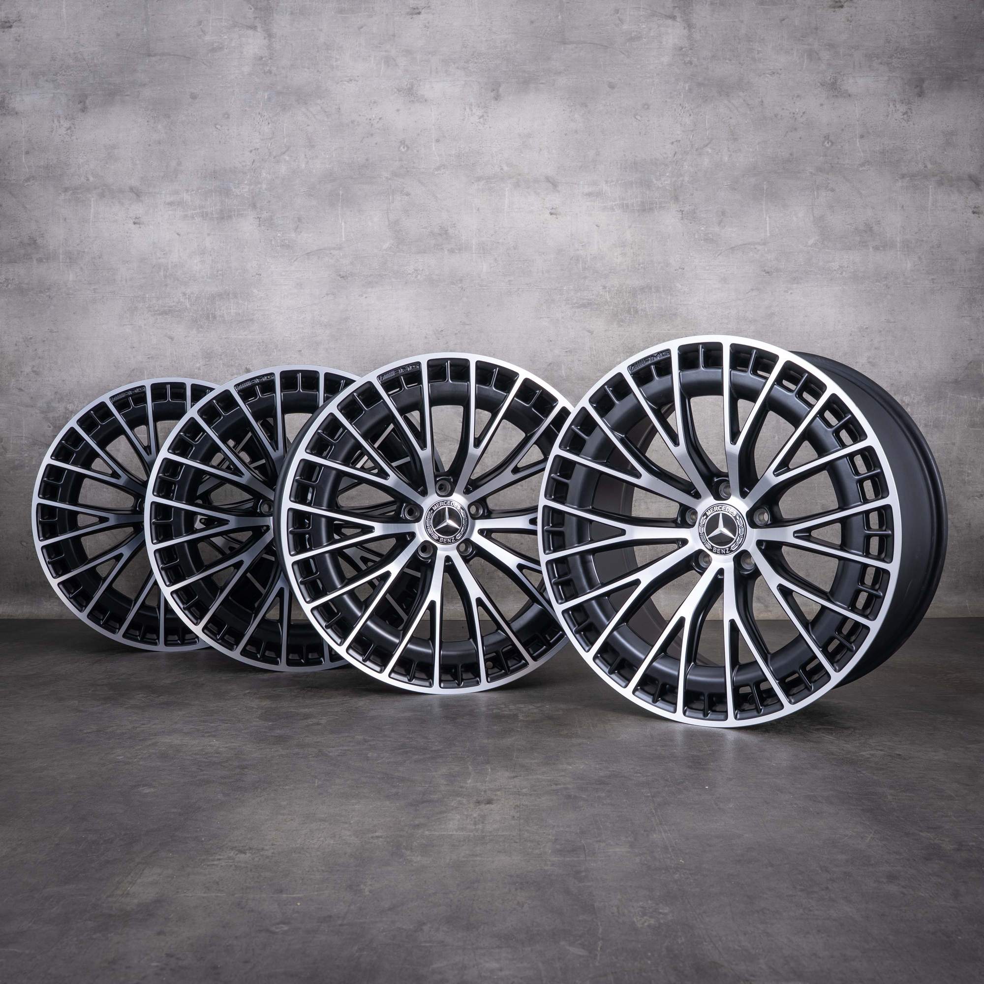 OEM Mercedes-Benz CLE 53 AMG 20inch rims C236 A236 4Matic A2364012900 A2364013000 Matte Black diamond cut