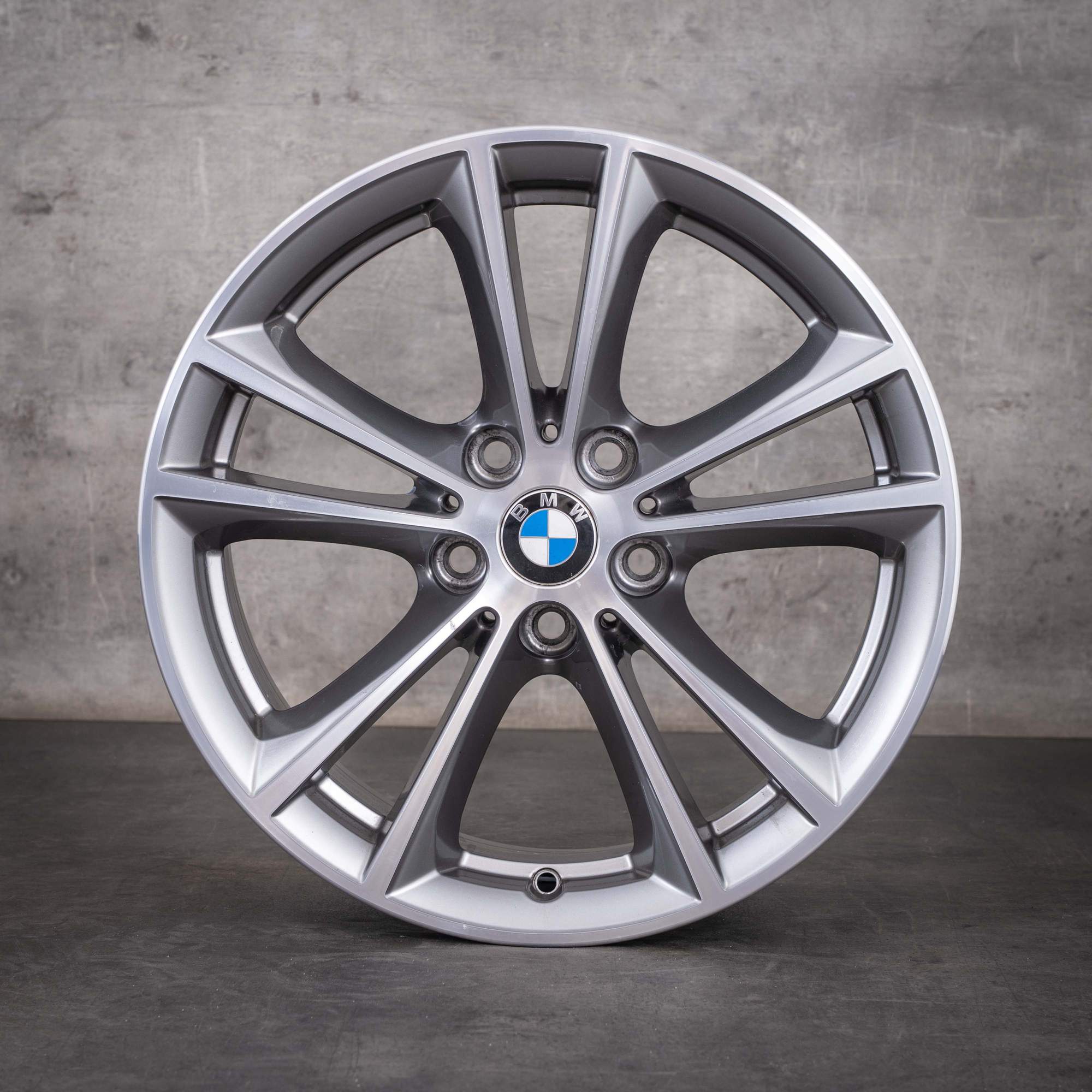 Alkuperäiset BMW 5-sarjan 17 tuuman vanteet G30 G31 malli 631 tuotenumero 6863417 ferric grey diamond cut