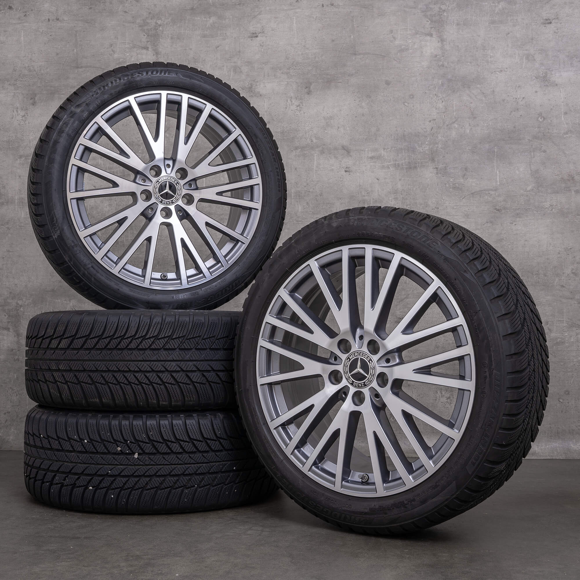 Originale Mercedes Benz A B Class CLA Anvelope de iarnă 18 inch W177 V177 W247 X118 C118 jante A1774010600 himalaya grey Lucios