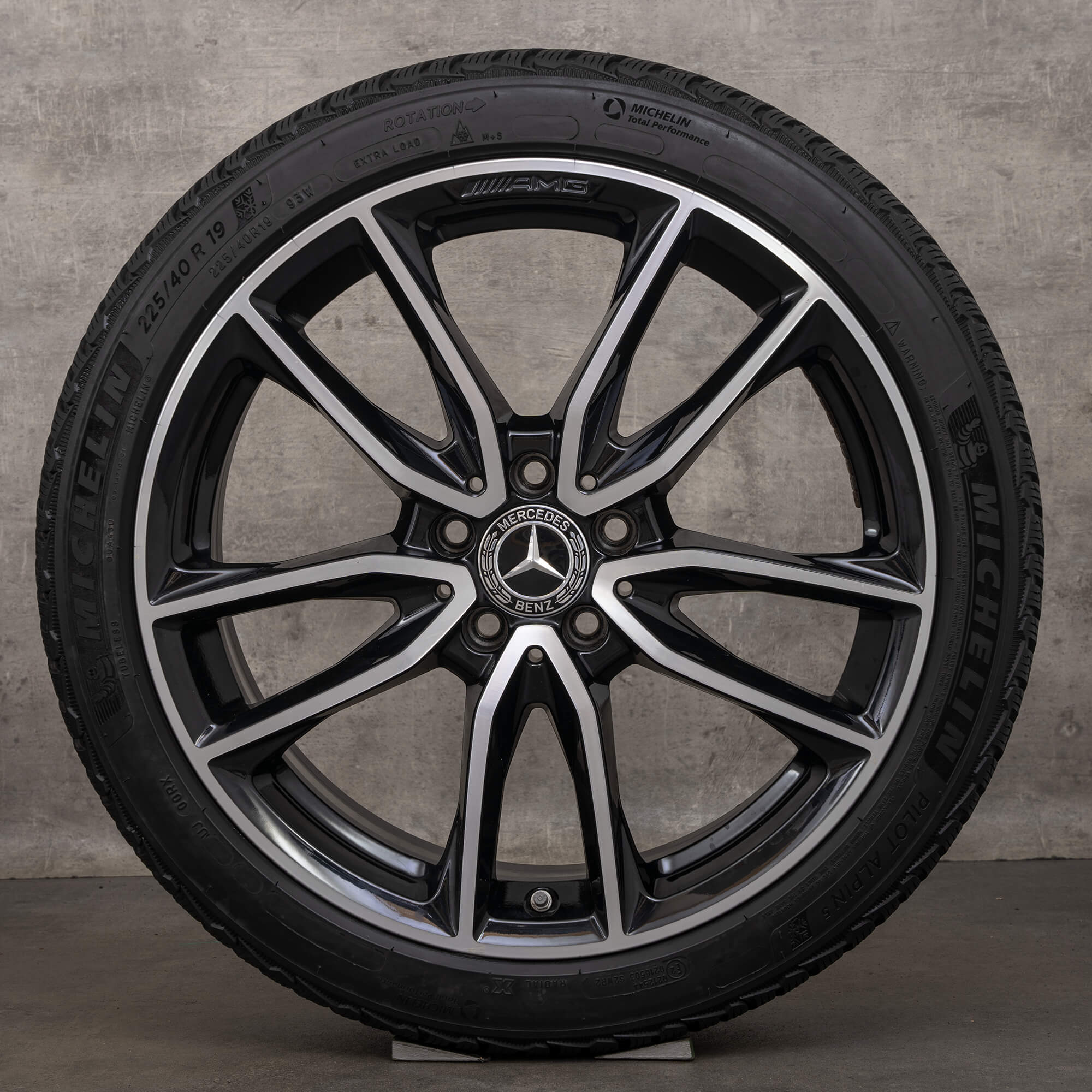 AMG Mercedes AB CLA W177 W247 W118 kış lastikleri 19 inç jantlar A1774011700 6