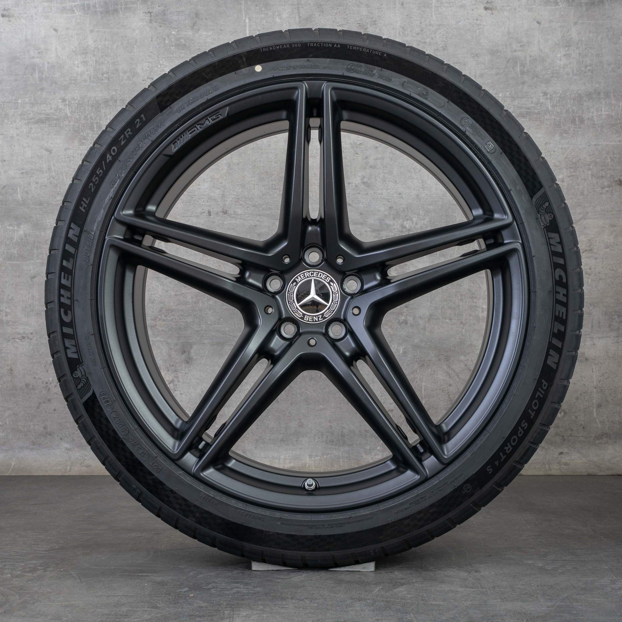 Oryginał Mercedes Benz Klasa S63 AMG felgi 21 cali W223 E Performance koła letnie A2234012100 A2234012200 czarny mat