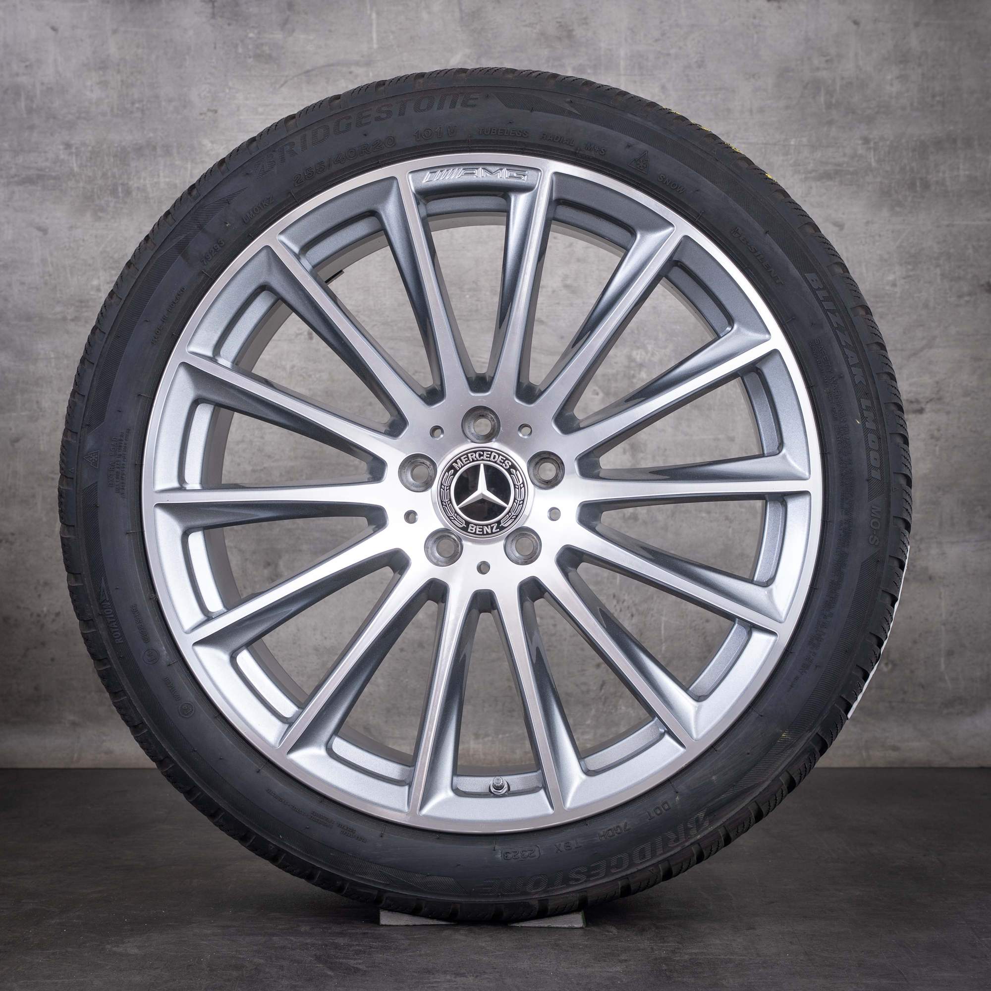 Jante originale Mercedes-Benz Clasa S AMG de iarnă 20 inch model W223 cod A2234011500 culoare „Himalaya Grey” jante diamantate