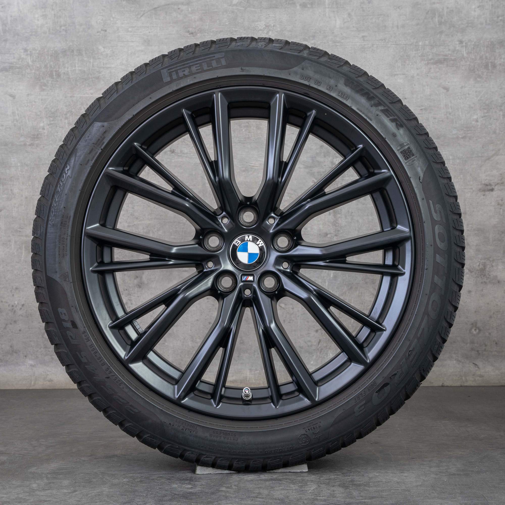 Oryginalne koła zimowe BMW serii 3 18 cali G20 G21 felgi stylizacja 796 M 6885305 czarny mat