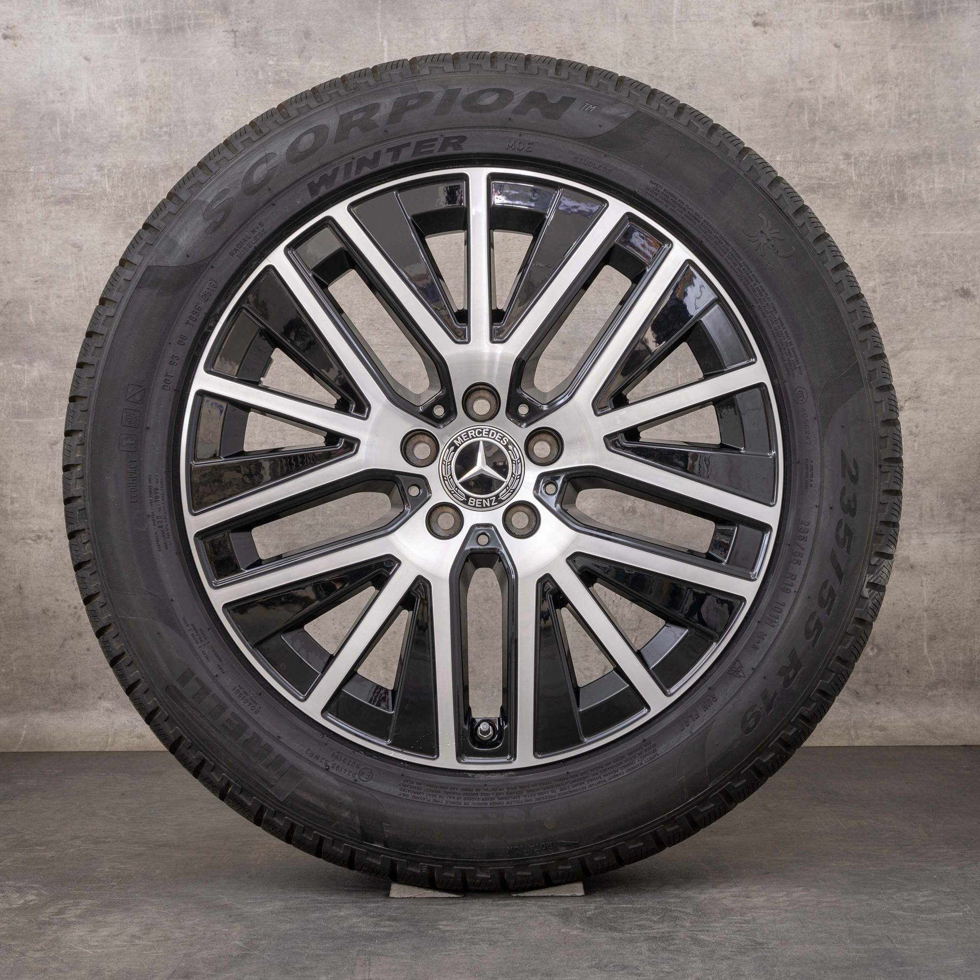 Oryginał Mercedes Benz Klasa E koła zimowe 19 cali X213 felgi All-Terrain A2534014900 czarne Polerowane