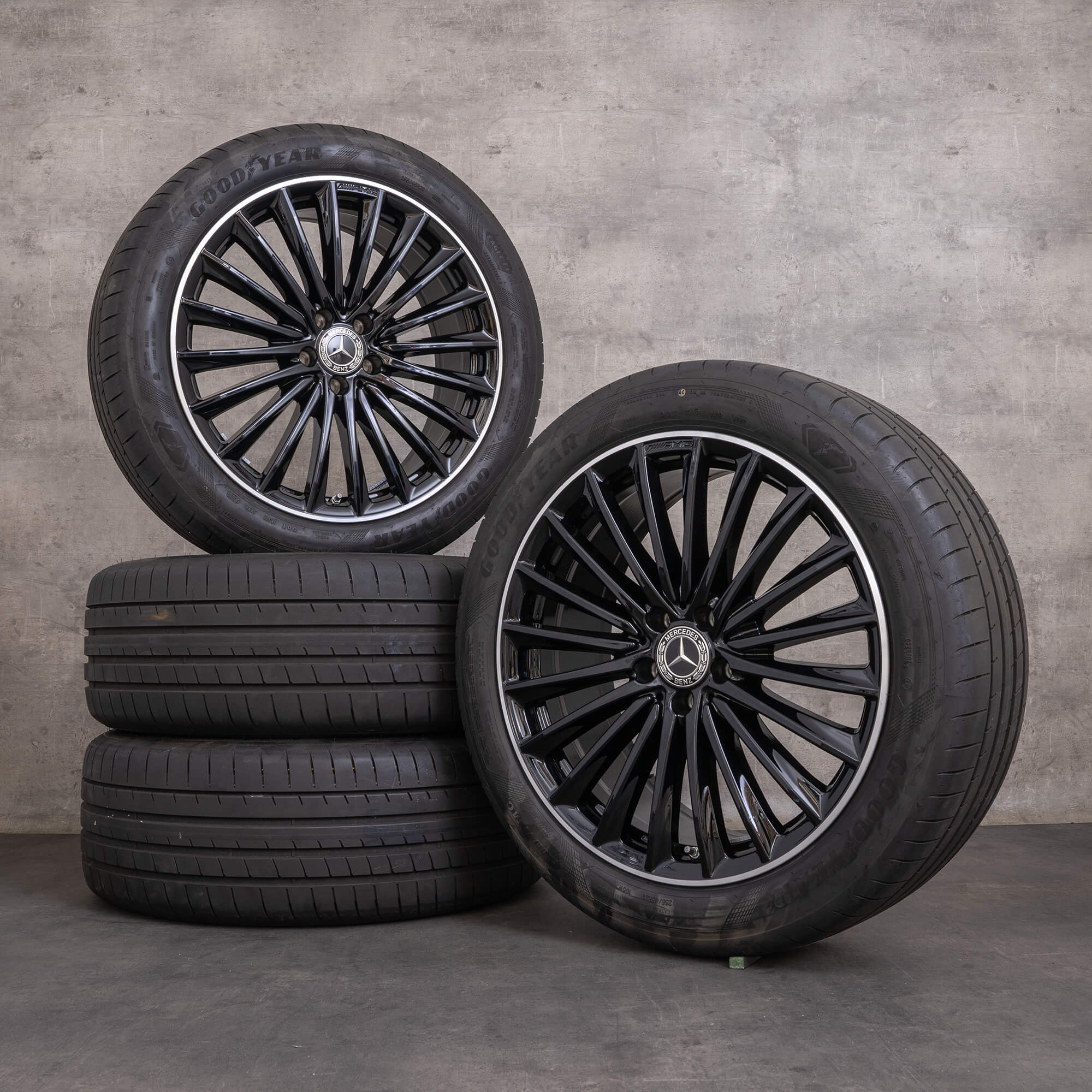 Originele Mercedes Benz GLC AMG velgen 20 inch X254 C254 zomerwielen A2544010800 zwart hoogglans gedraaid