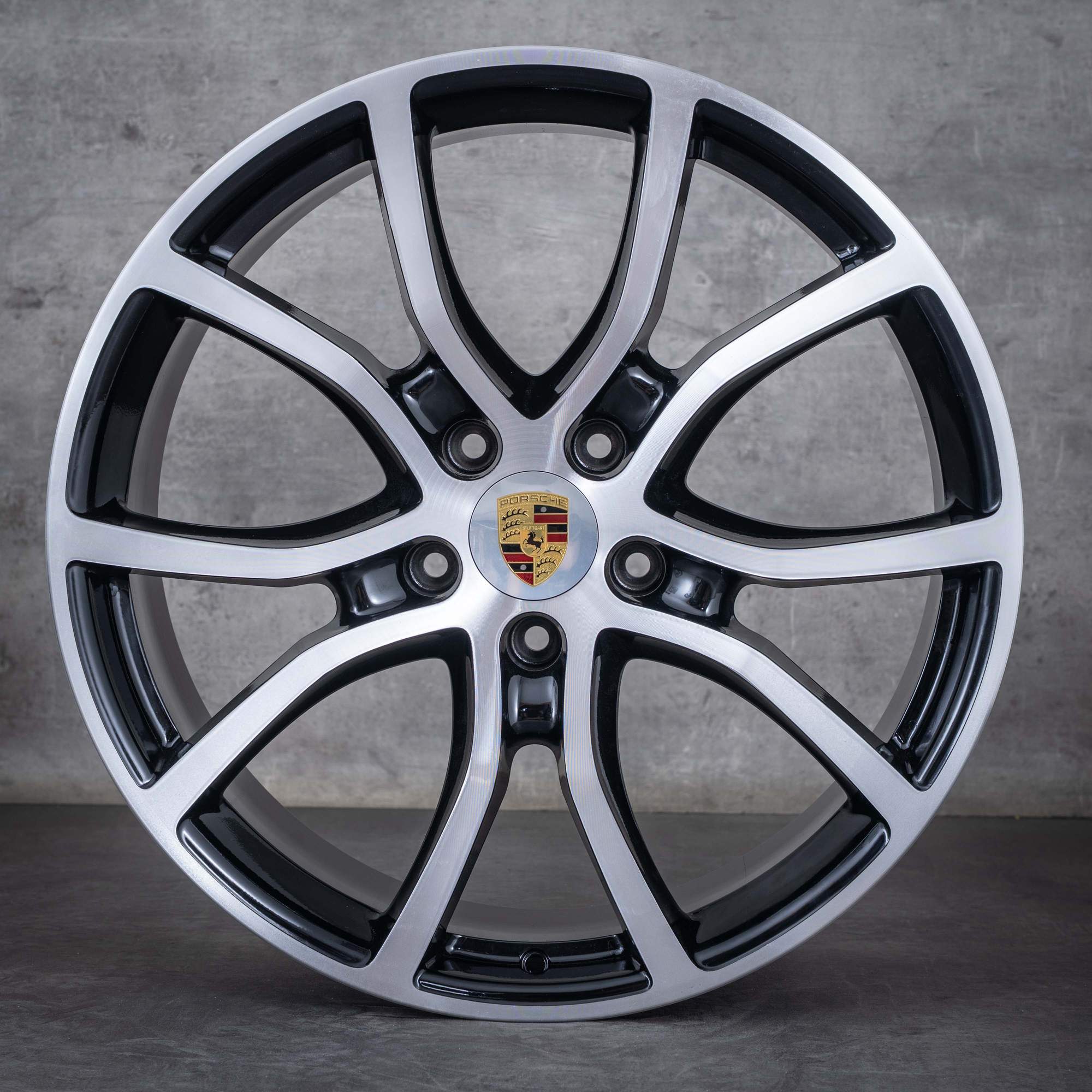 Oryginalne felgi Porsche Cayenne 21 cali 9YA I II 9Y0601025DB 9Y0601025DC Exclusive Design czarne Polerowane
